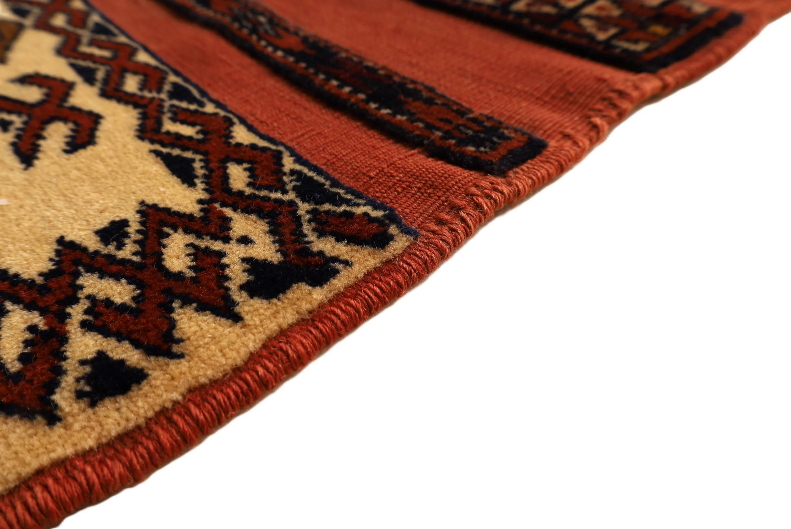 Turkmen Persian Rug — hand-knotted, 109 × 105 cm, Wool