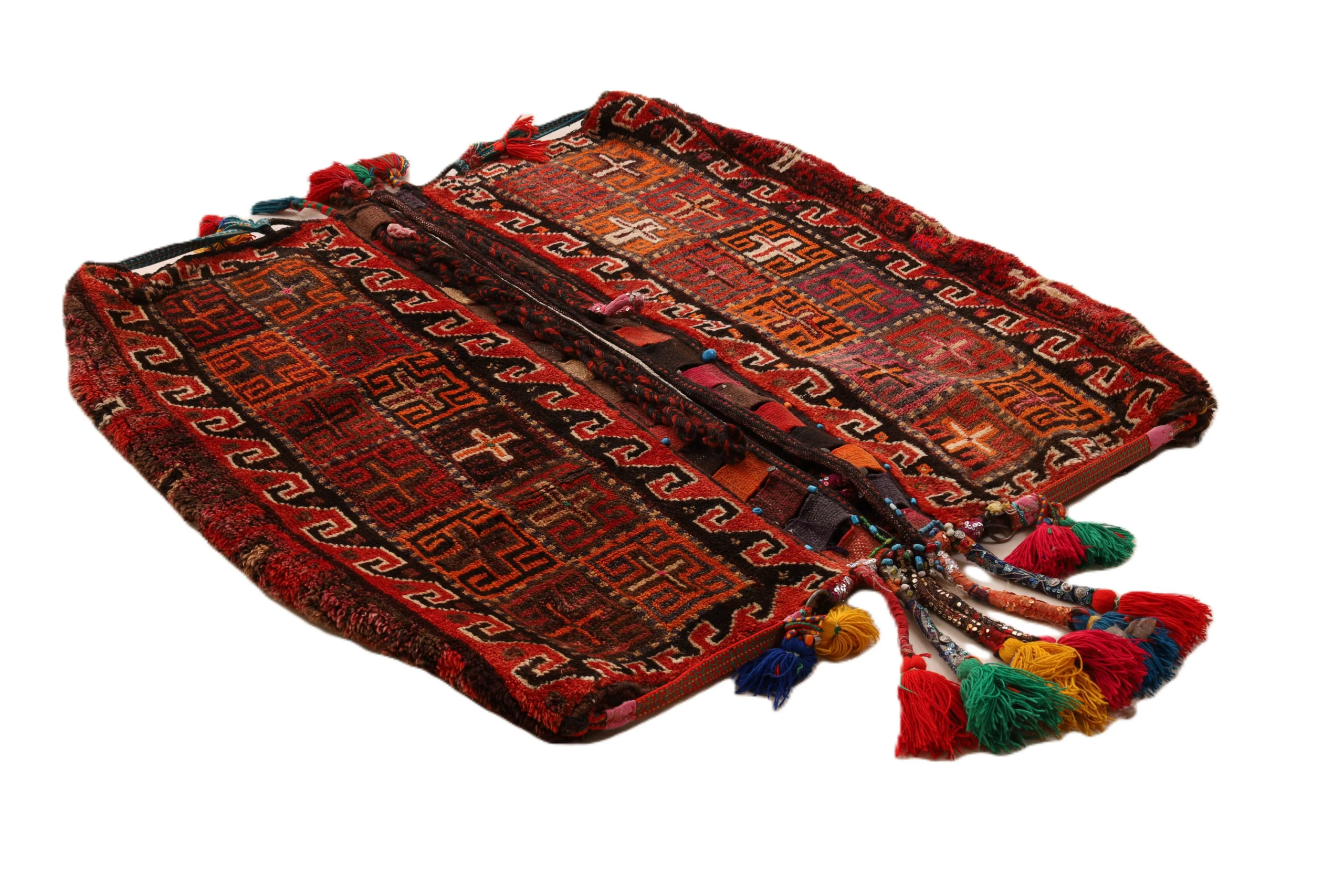 Hand-Knotted Wool Qashqai Persian Rug, 138 × 127 cm
