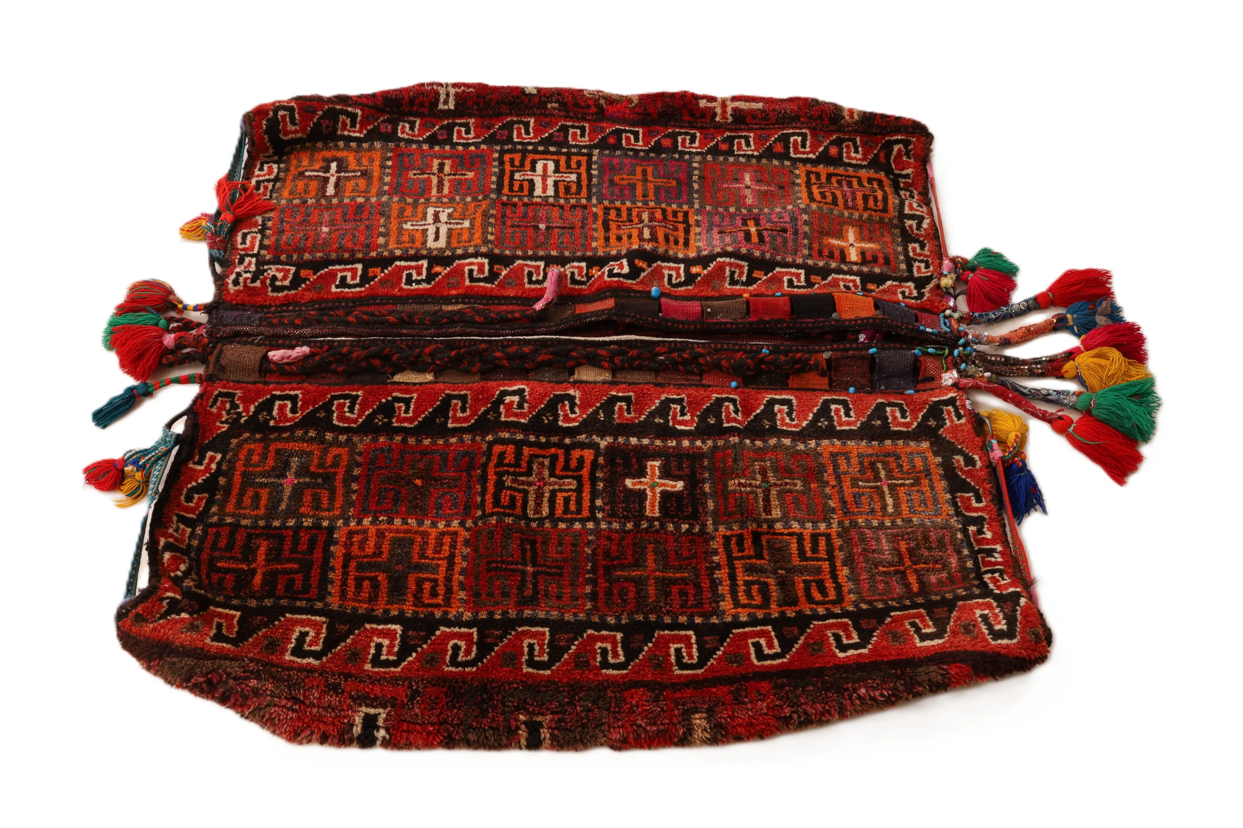 Hand-Knotted Wool Qashqai Persian Rug, 138 × 127 cm