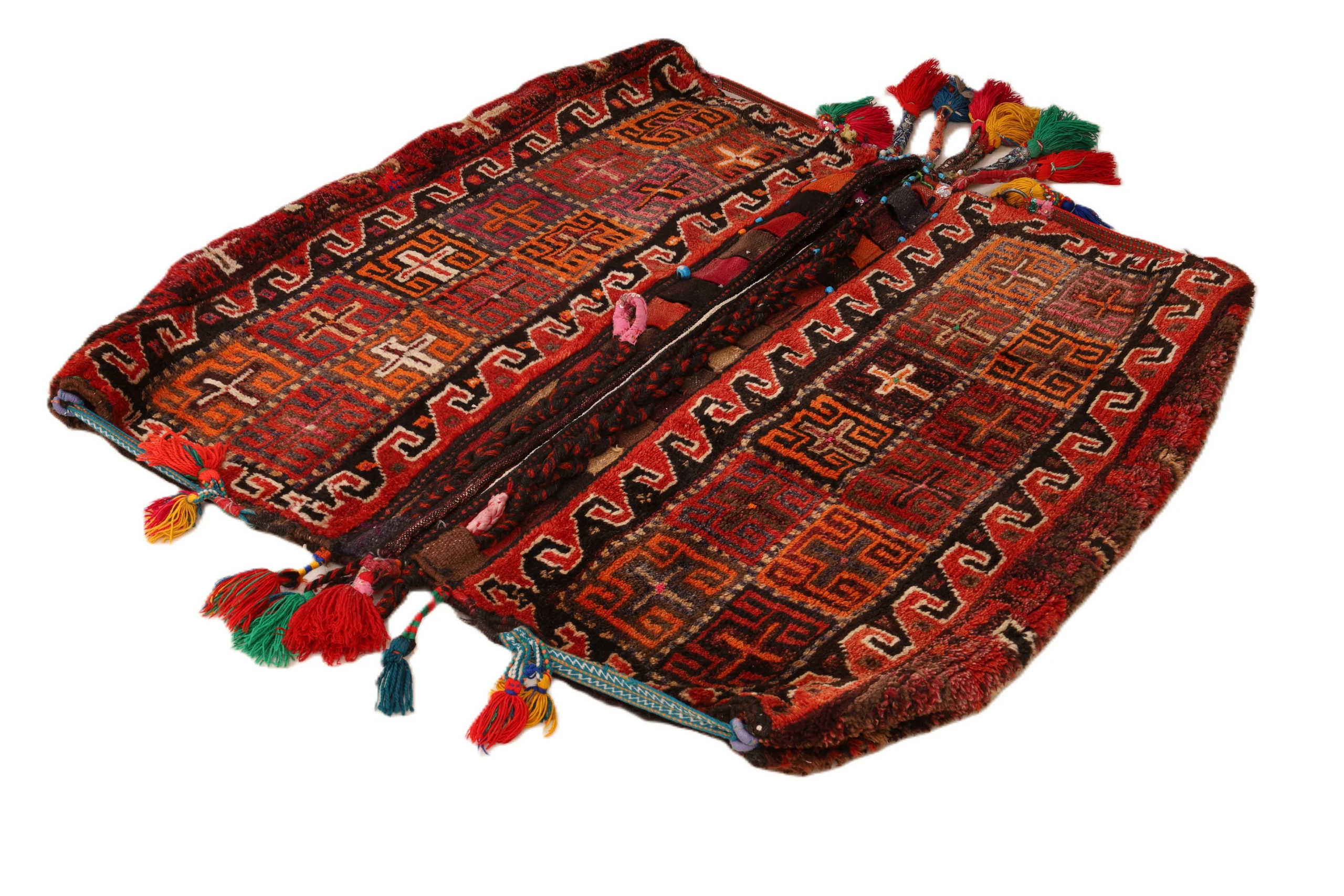 Hand-Knotted Wool Qashqai Persian Rug, 138 × 127 cm