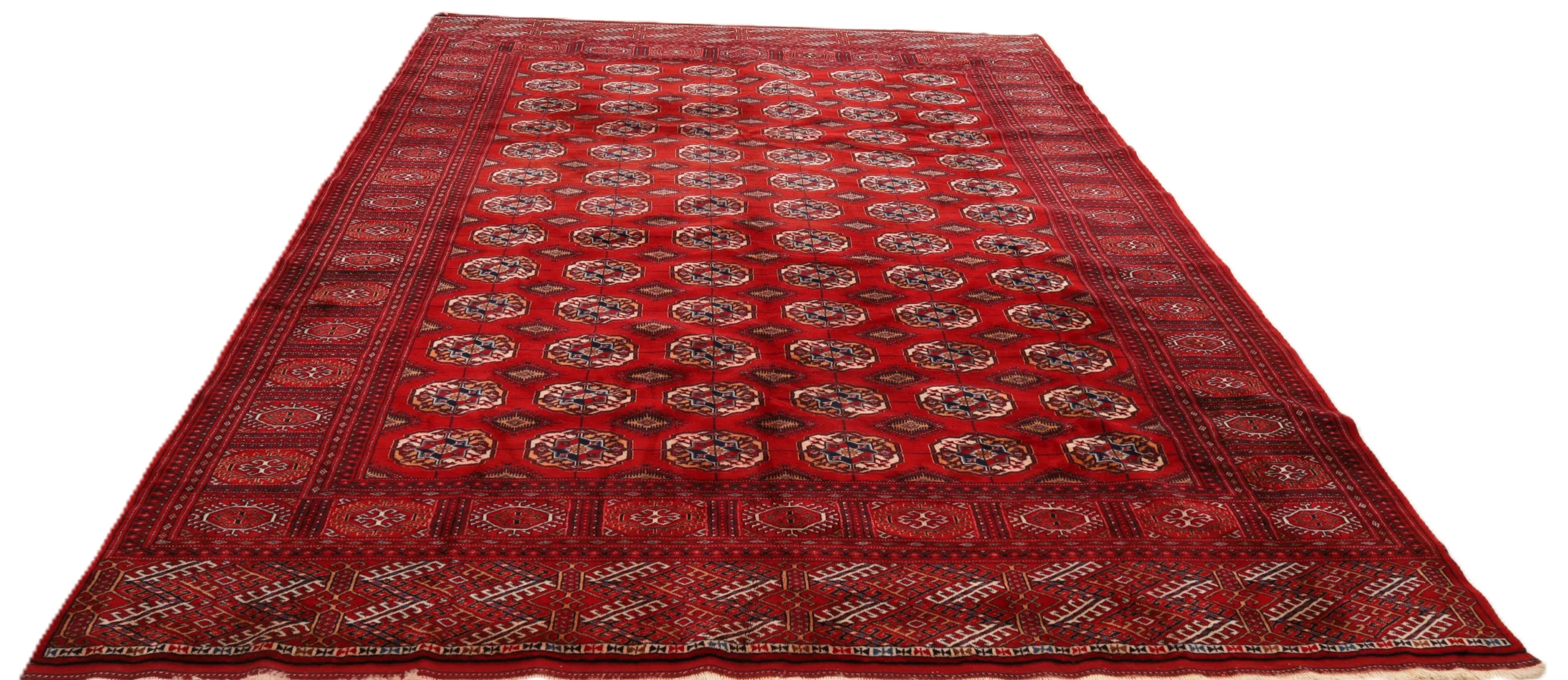 Turkmen Persian Rug — hand-knotted, 360 × 260 cm, Wool