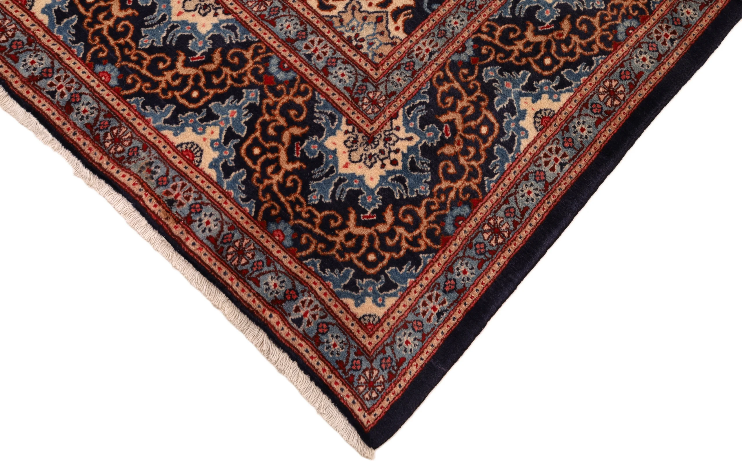 Hand-Knotted Wool Moud Persian Rug, 350 × 248 cm