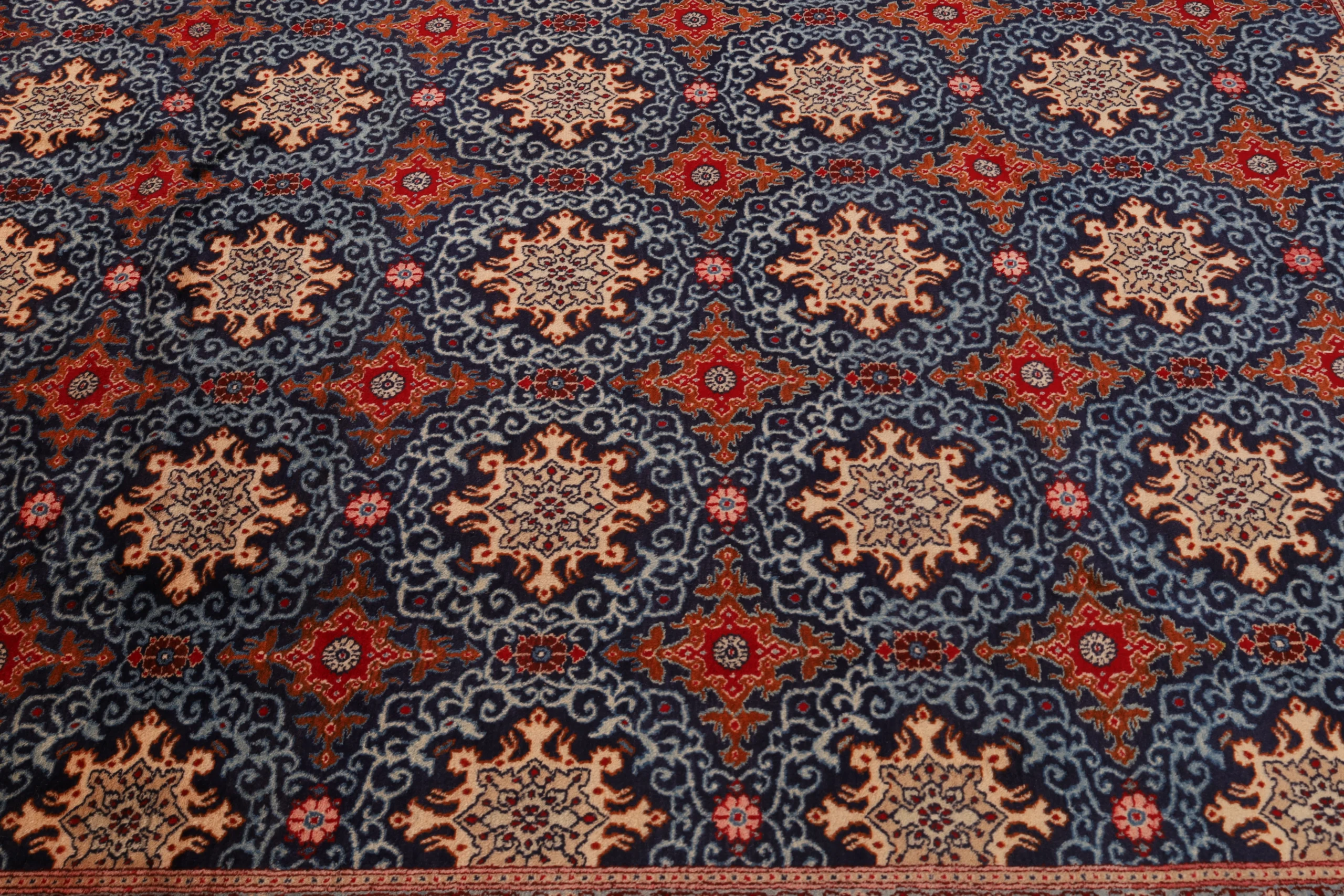 Hand-Knotted Wool Moud Persian Rug, 350 × 248 cm