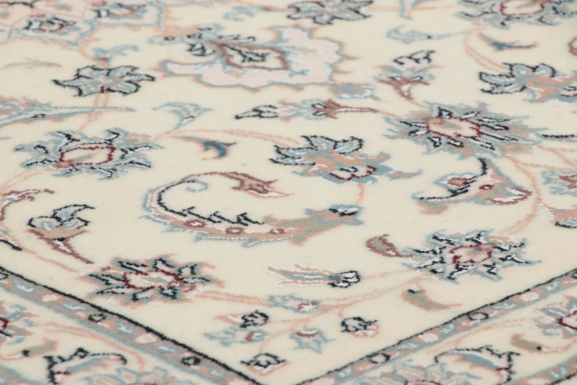 Nain Persian Rug — hand-knotted, 80 × 300 cm, Wool & Silk