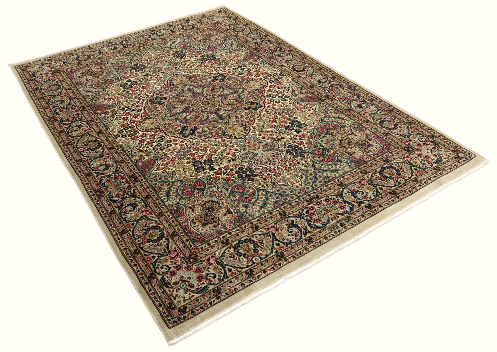 Hand-Knotted Wool & Silk Tabriz Persian Rug, 170 × 250 cm