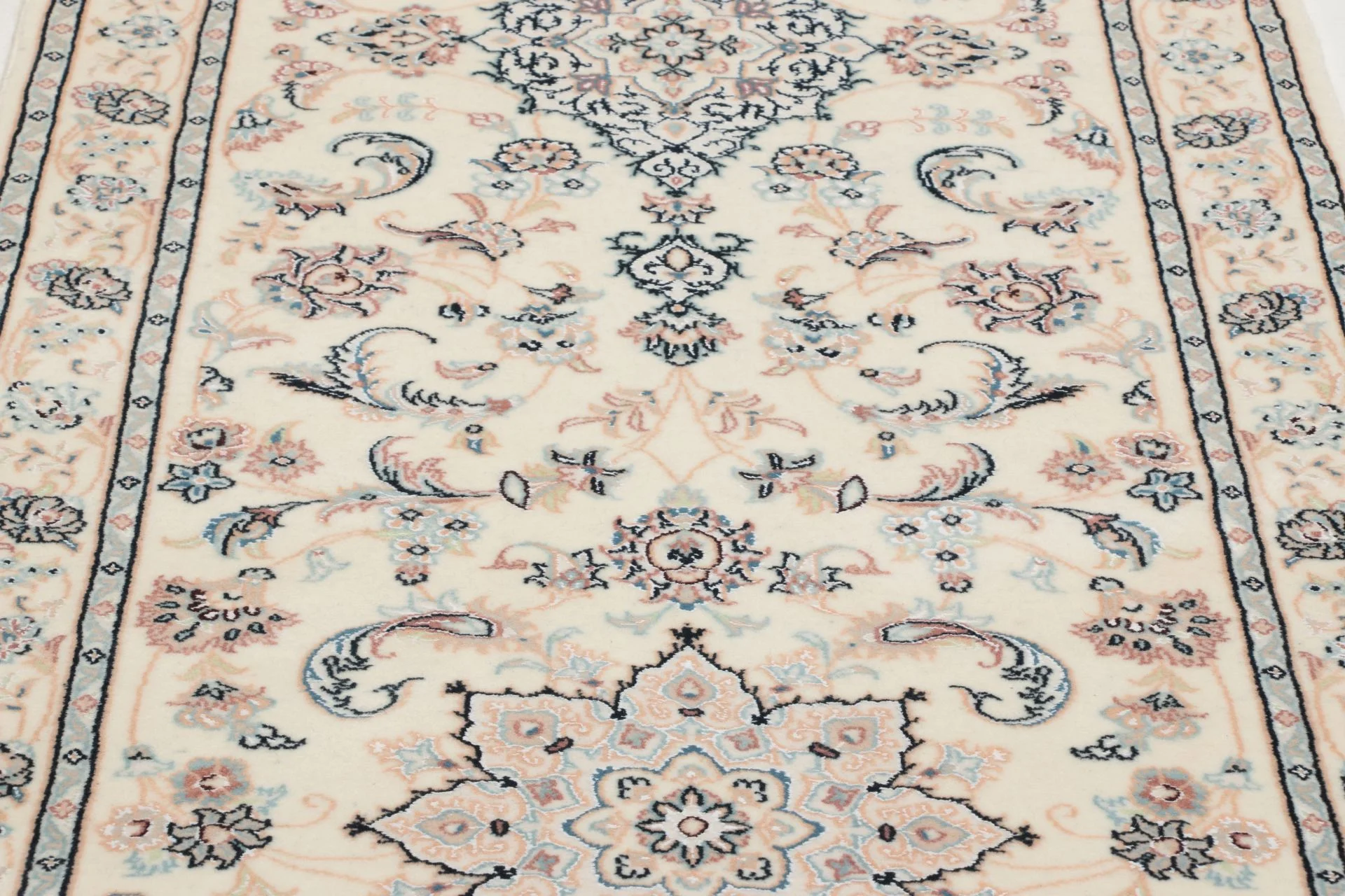 Persian Rug 80 × 305 cm, Wool & Silk, hand-knotted