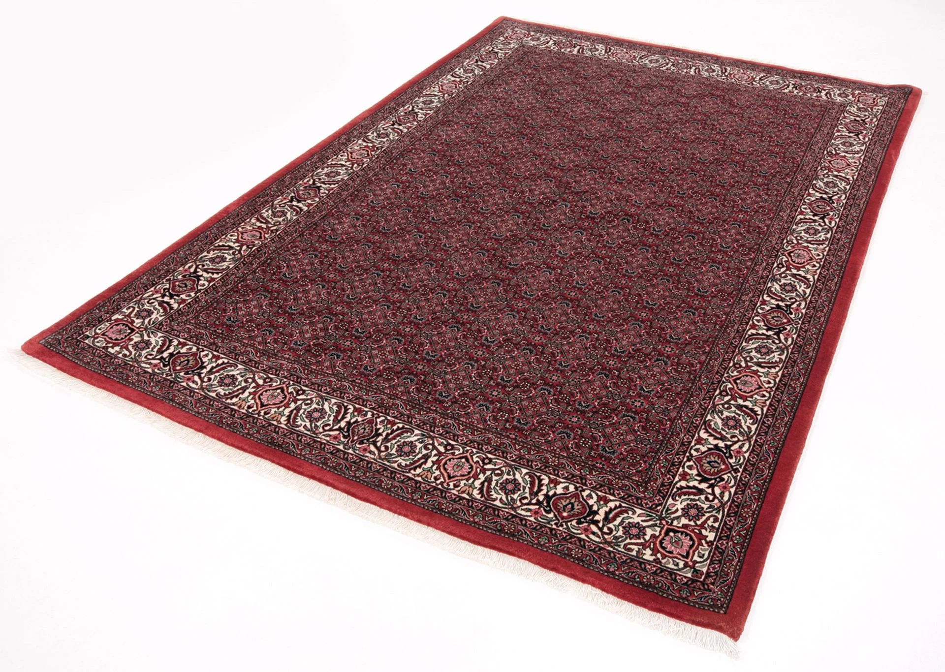 Hand-Knotted Wool & Silk Bijar Persian Rug, 167 × 250 cm