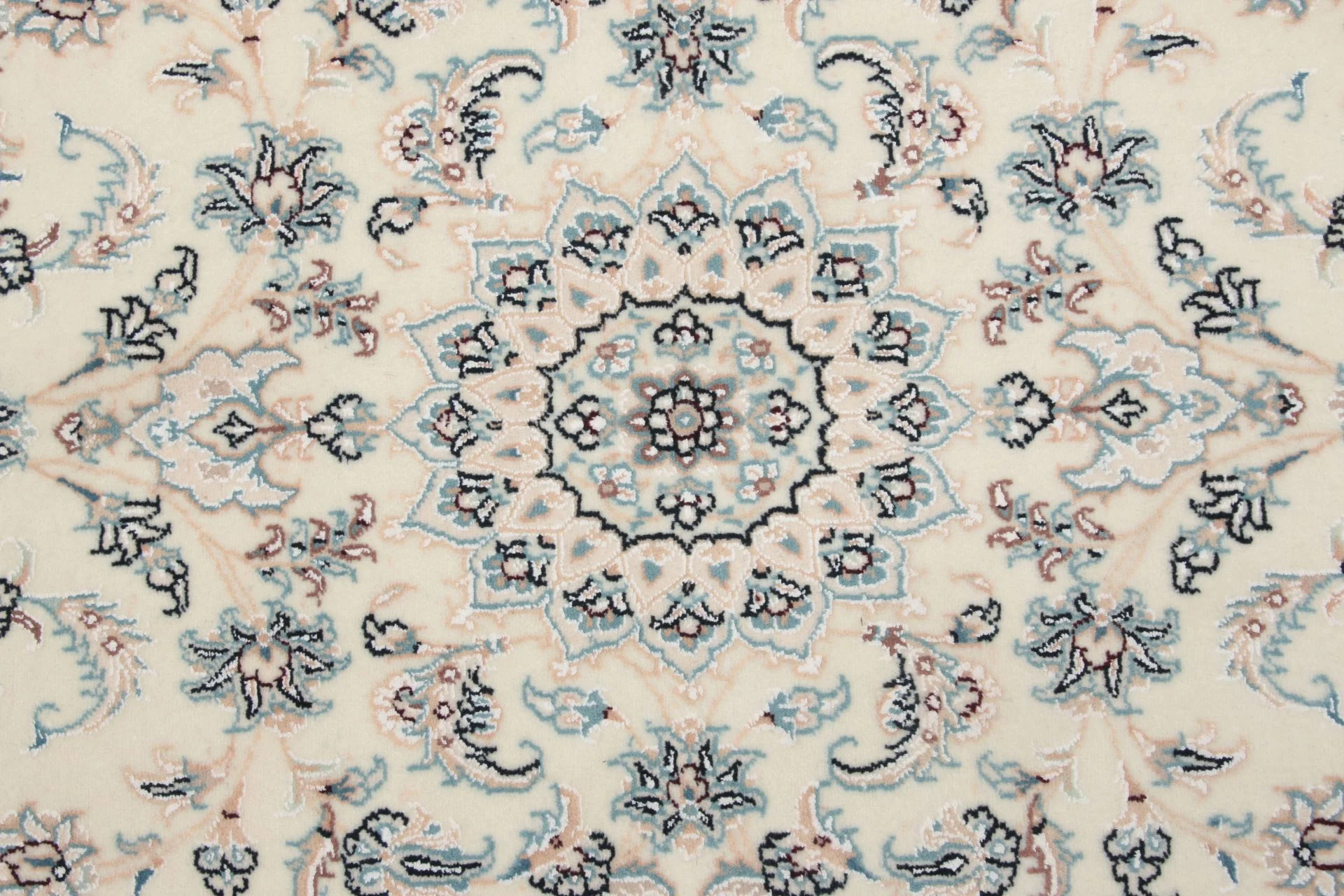 Hand-Knotted Wool & Silk Nain Persian Rug, 77 × 312 cm