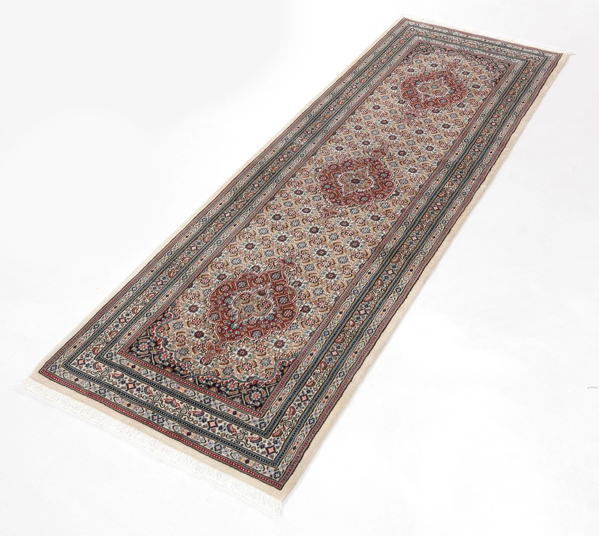 Moud Persian Rug — hand-knotted, 80 × 253 cm, Wool