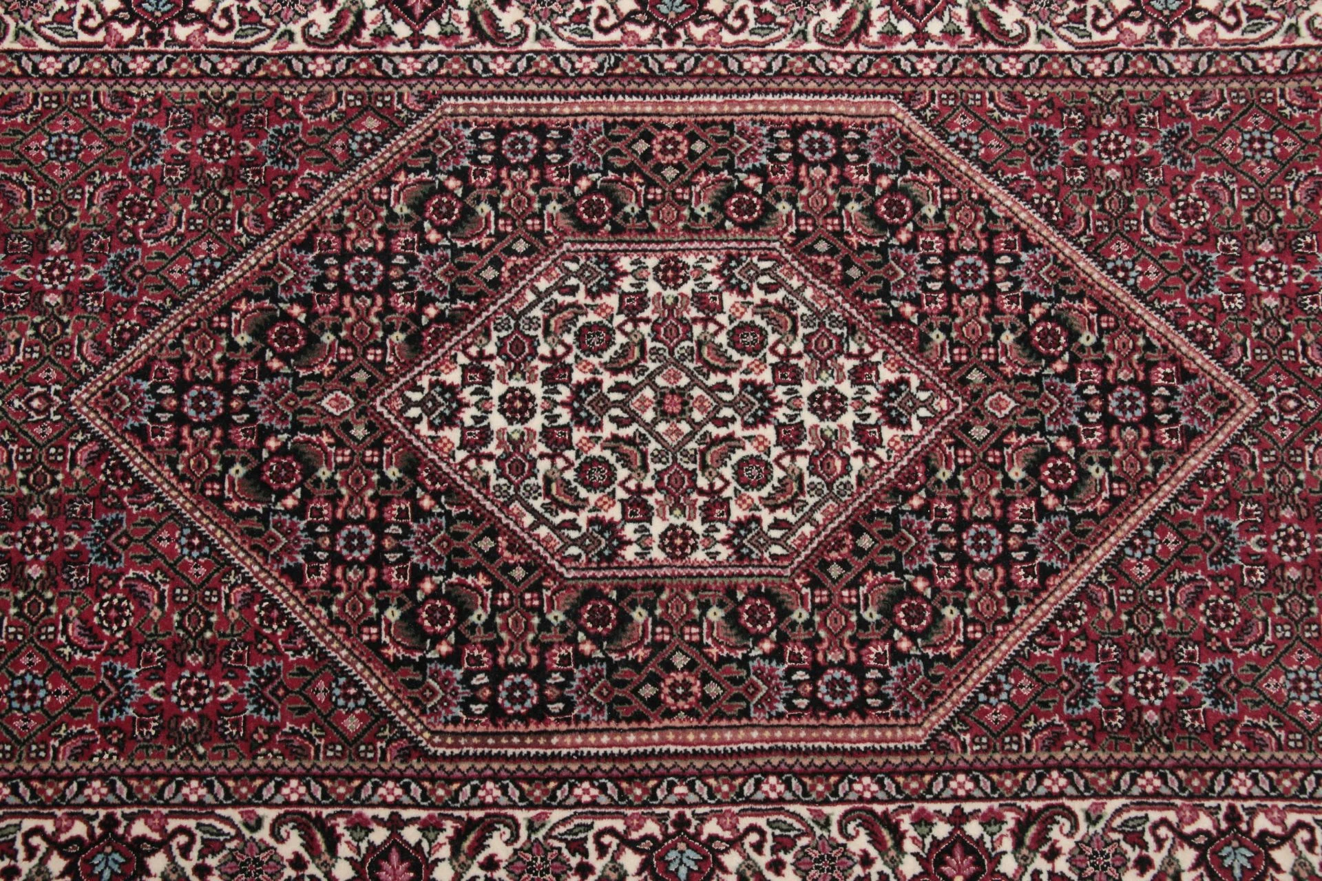 Hand-Knotted Wool & Silk Bijar Persian Rug, 82 × 305 cm