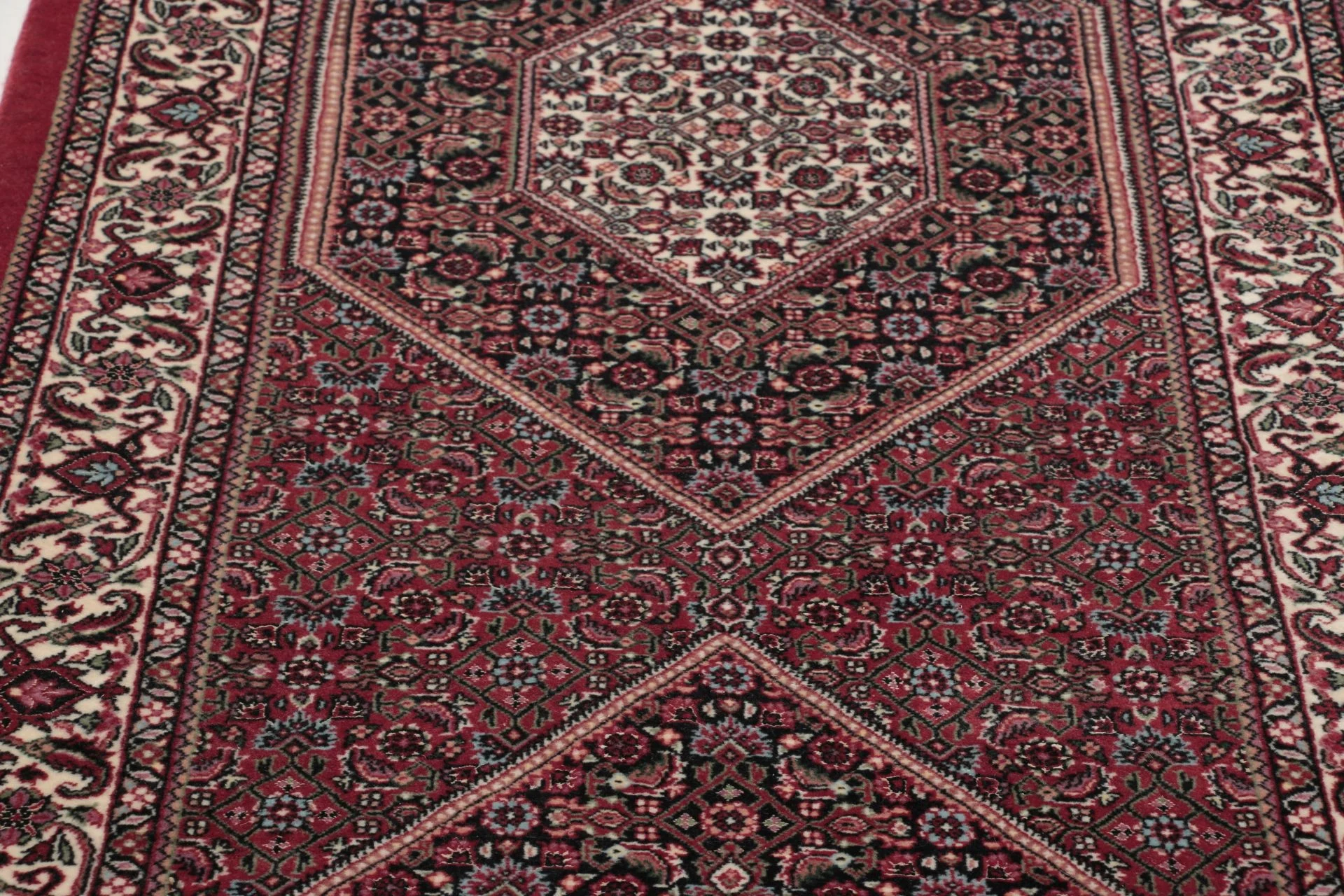 Hand-Knotted Wool & Silk Bijar Persian Rug, 82 × 305 cm