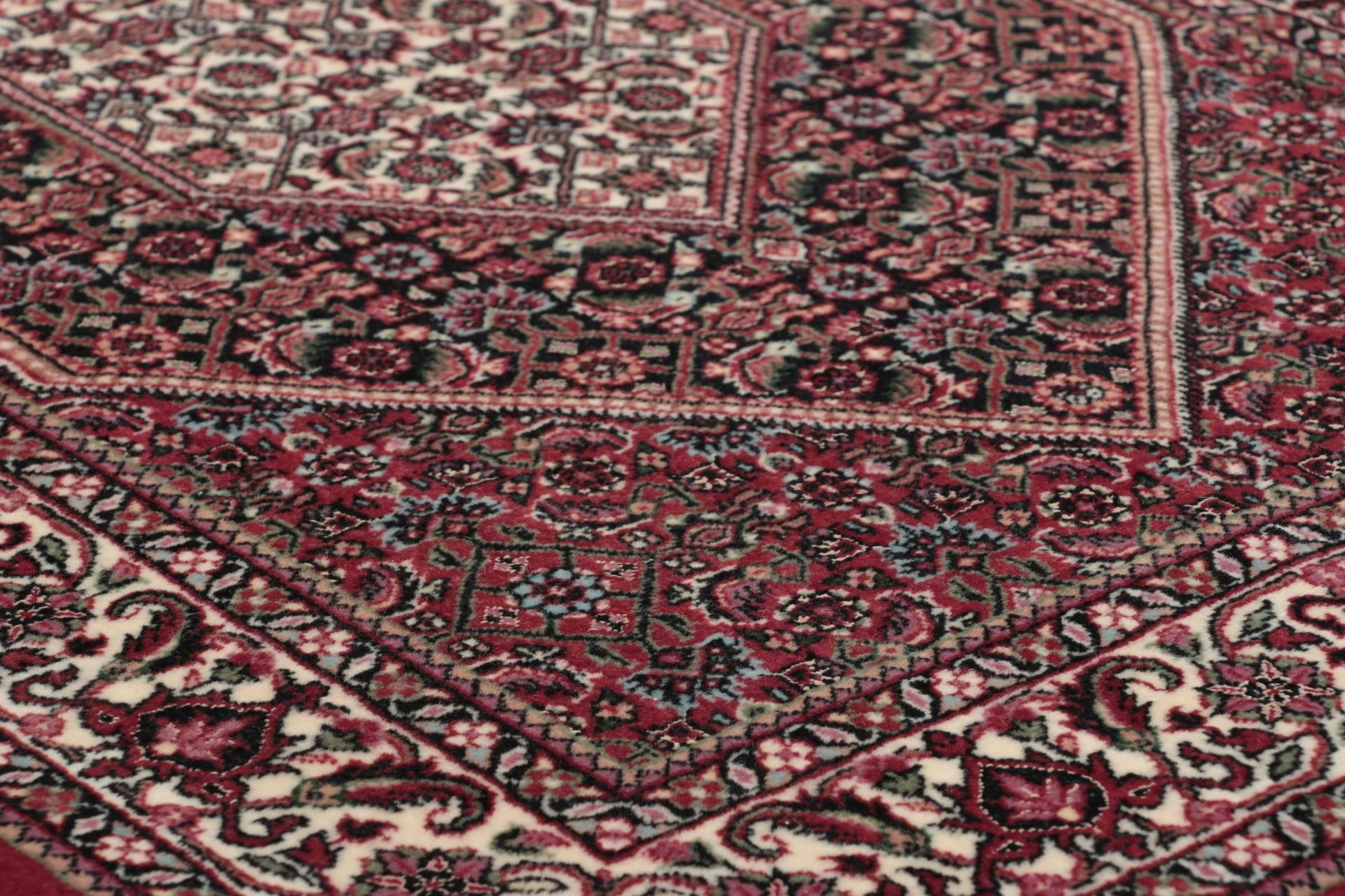 Hand-Knotted Wool & Silk Bijar Persian Rug, 82 × 305 cm