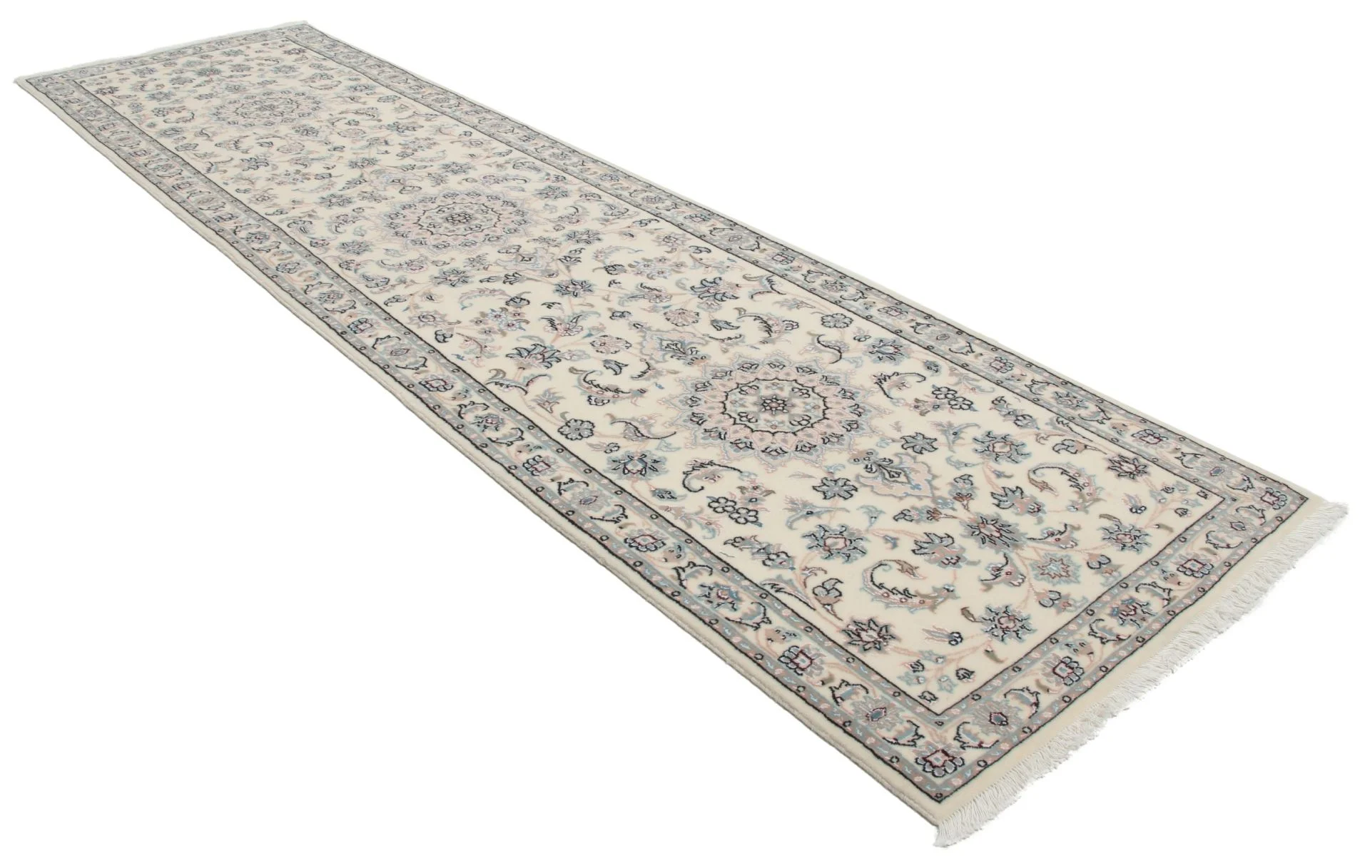 Persian Rug 80 × 300 cm, Wool & Silk, hand-knotted