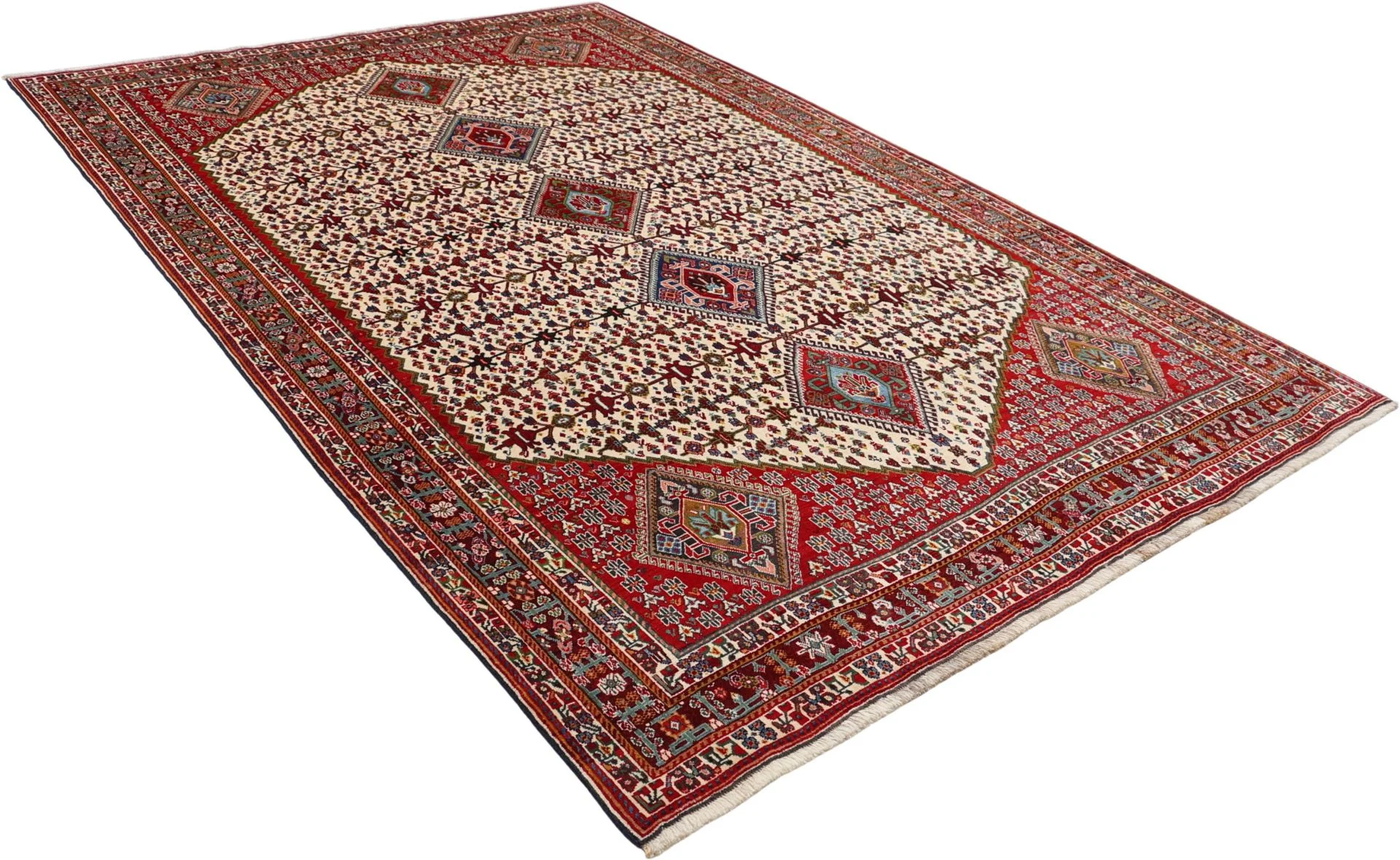 perserteppich-gashghai-205-x-308-cm-schurwolle-handgeknupft-7 Qashqai Persian Rug 205 × 308 cm, Wool, hand-knotted