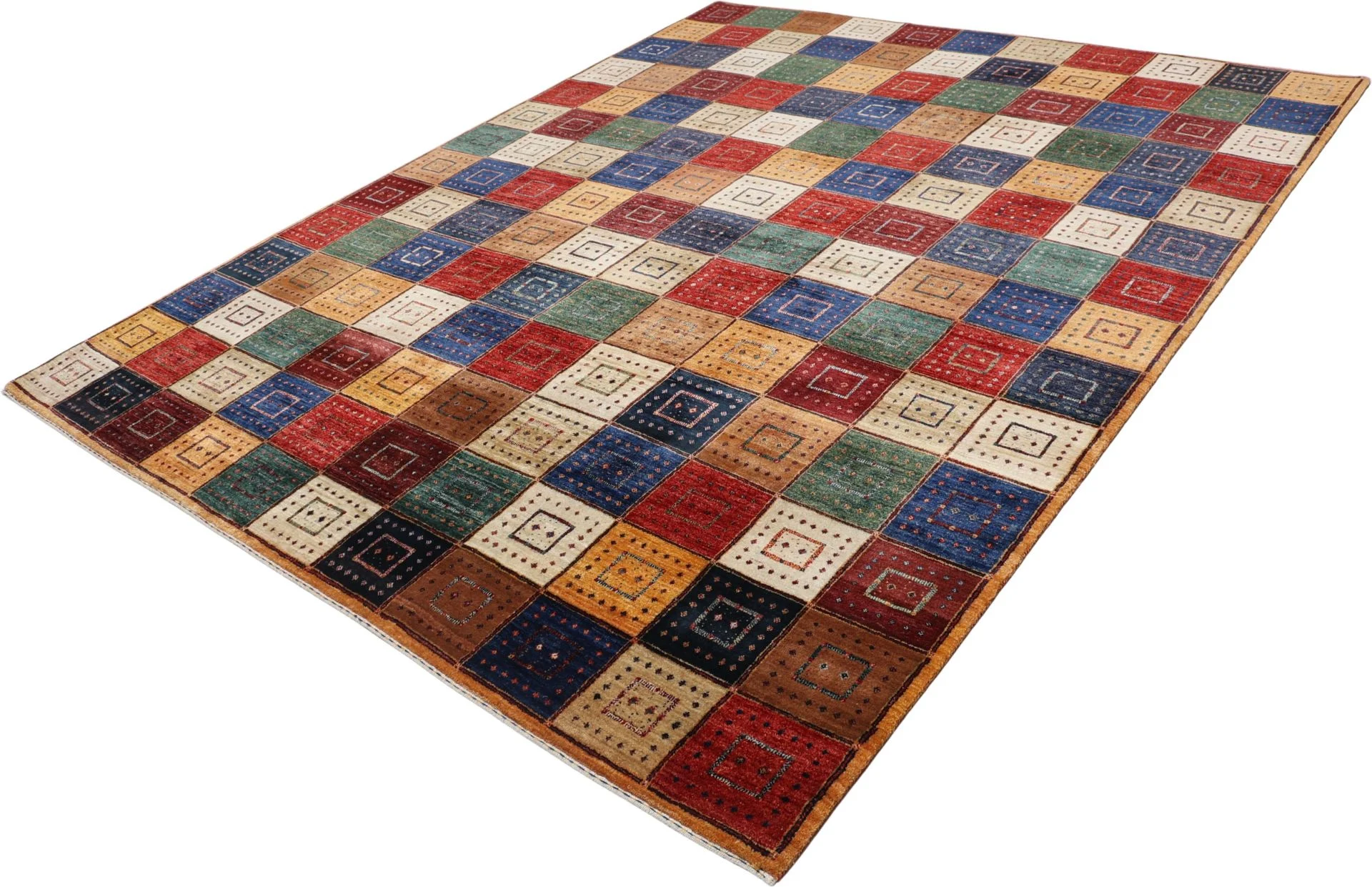 Hand-Knotted Wool Loribaft Indian Rug, 248 × 310 cm