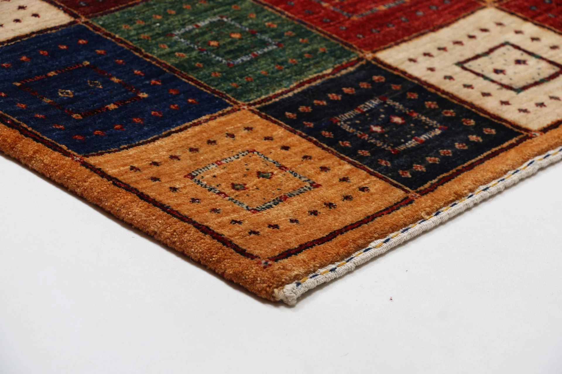 Hand-Knotted Wool Loribaft Indian Rug, 248 × 310 cm