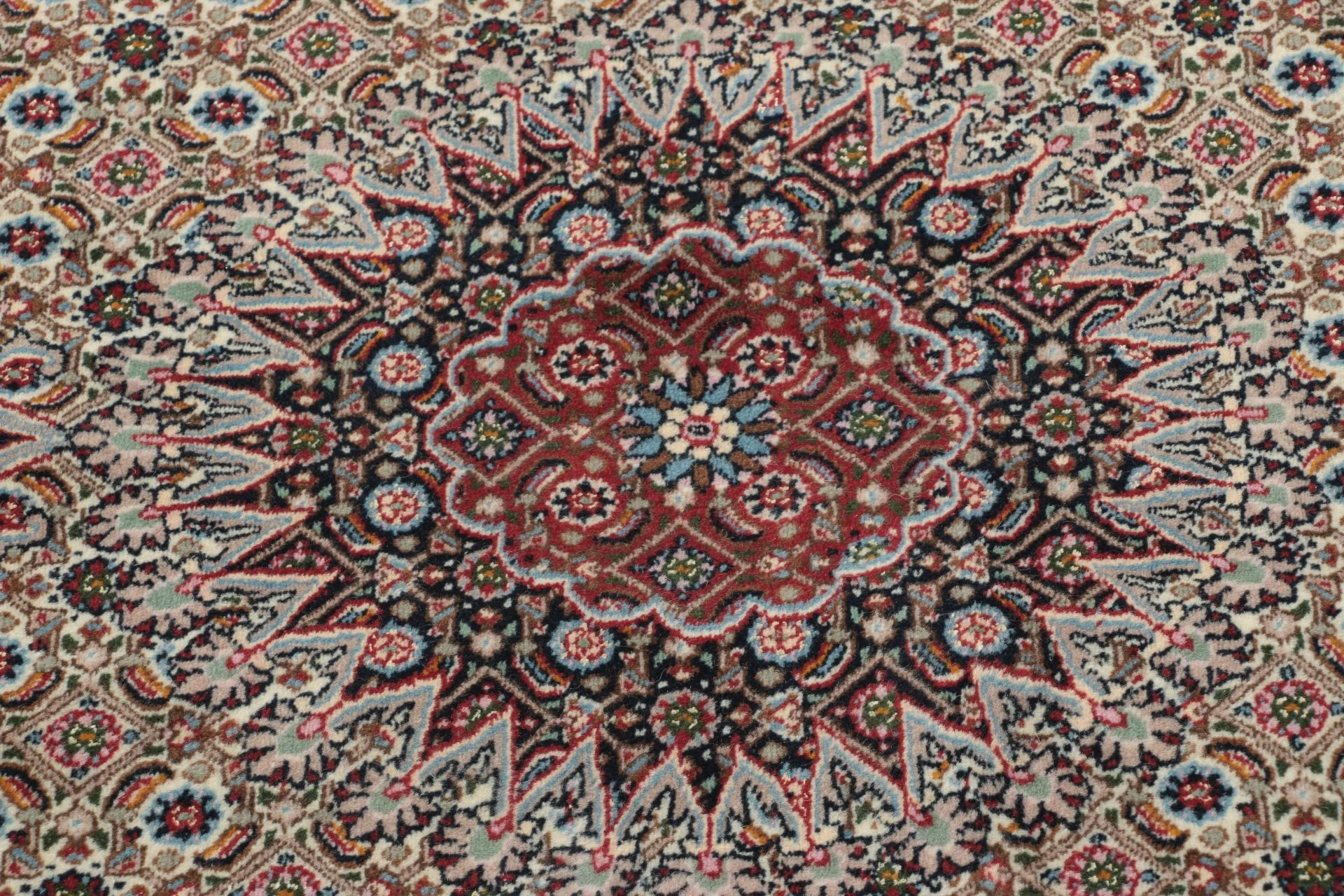 Hand-Knotted Wool Moud Persian Rug, 135 × 219 cm