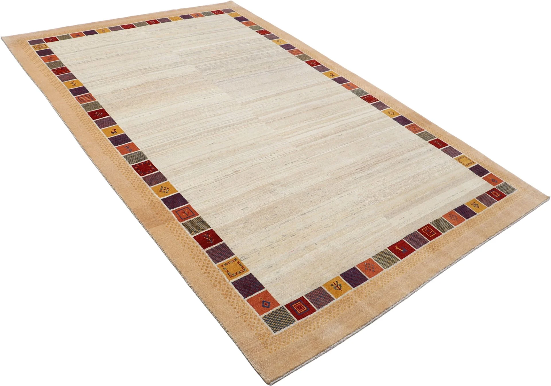 Hand-Knotted Wool Loribaft Persian Rug, 200 × 315 cm