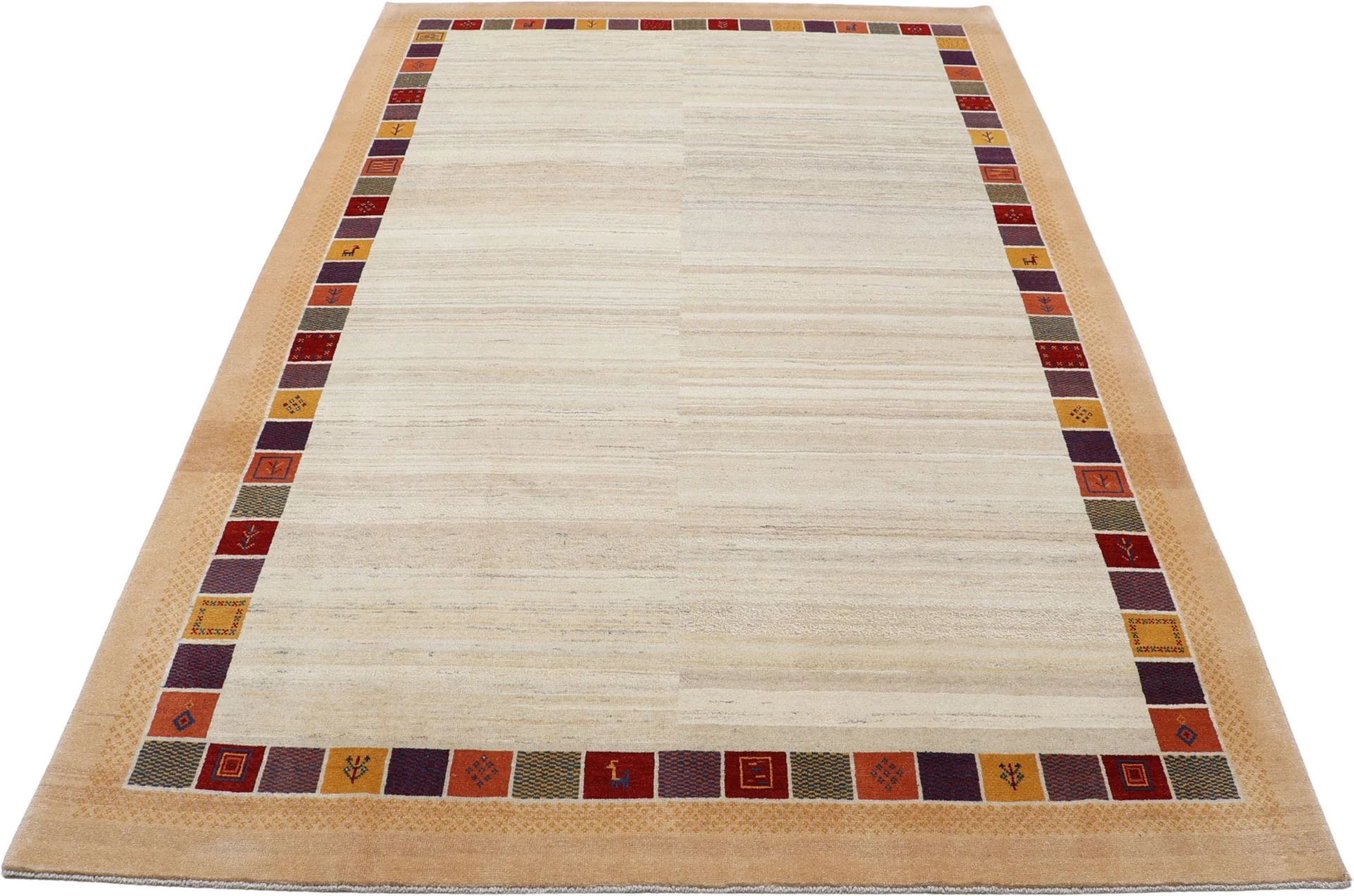 Hand-Knotted Wool Loribaft Persian Rug, 200 × 315 cm