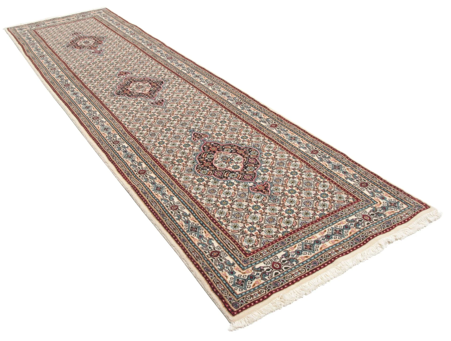 Moud Persian Rug — hand-knotted, 77 × 296 cm, Wool