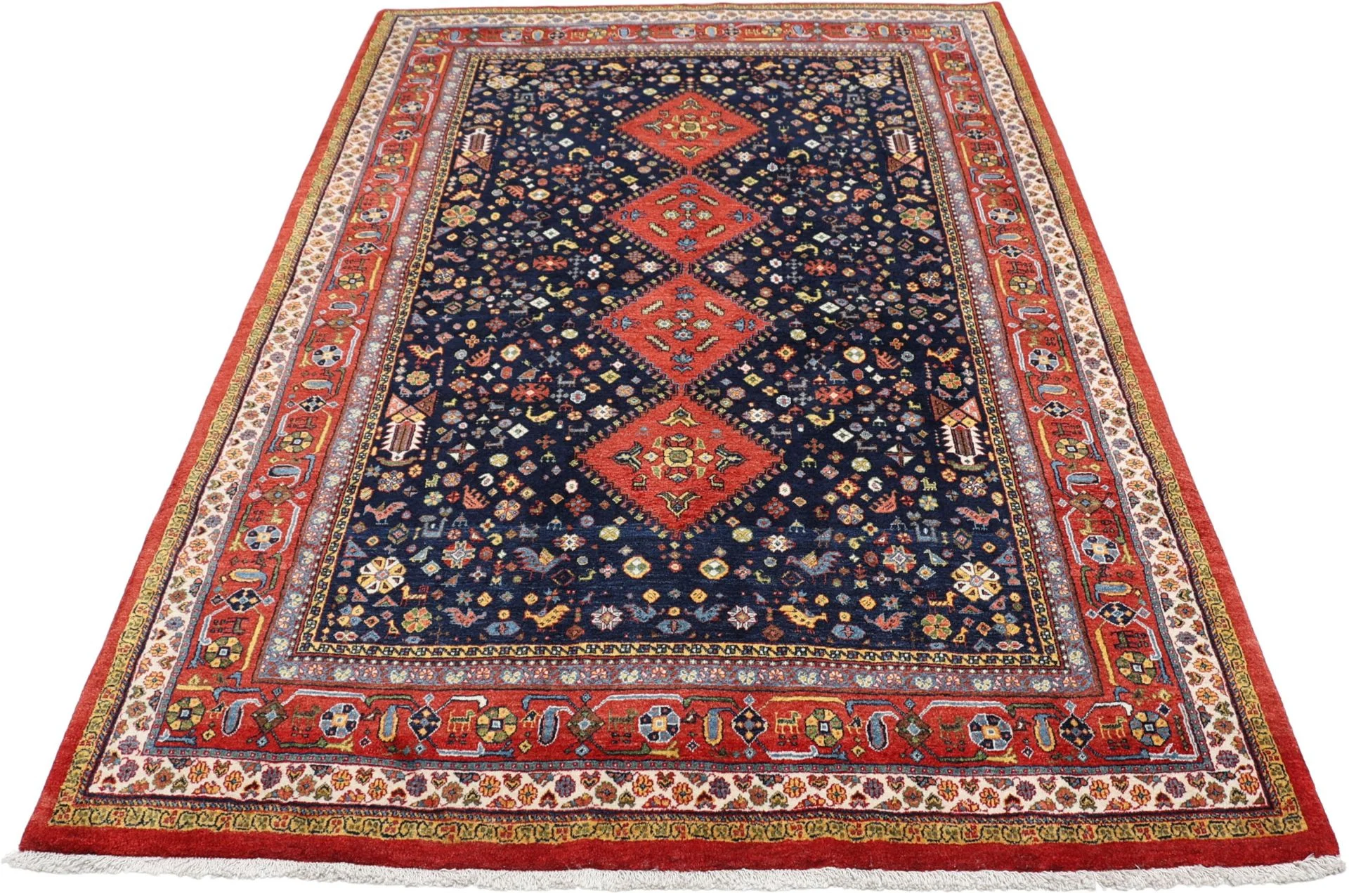 perserteppich-gashghai-173-x-259-cm-schurwolle-handgeknupft-3 Hand-Knotted Wool Qashqai Persian Rug, 173 × 259 cm