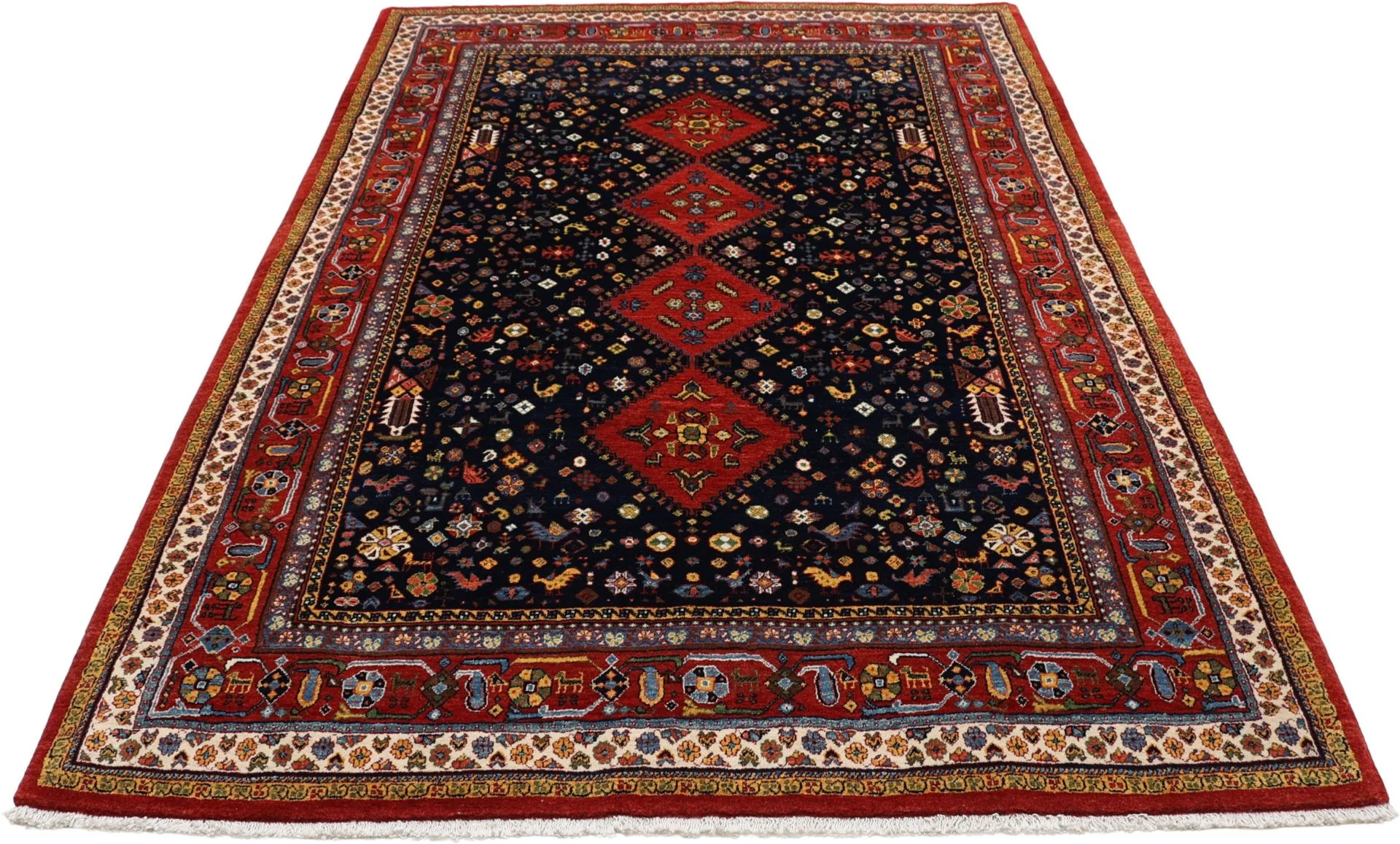perserteppich-gashghai-173-x-259-cm-schurwolle-handgeknupft-14 Hand-Knotted Wool Qashqai Persian Rug, 173 × 259 cm