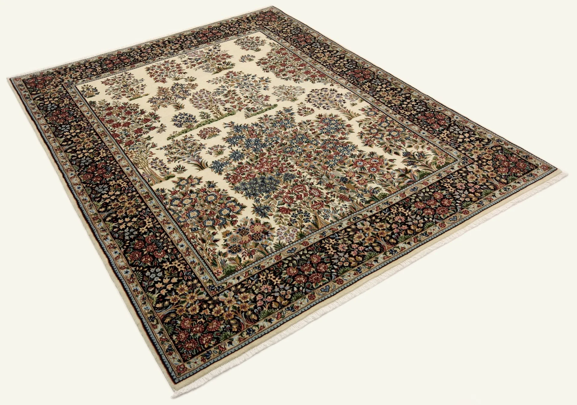 Kerman Persian Rug 182 × 240 cm, Wool, hand-knotted