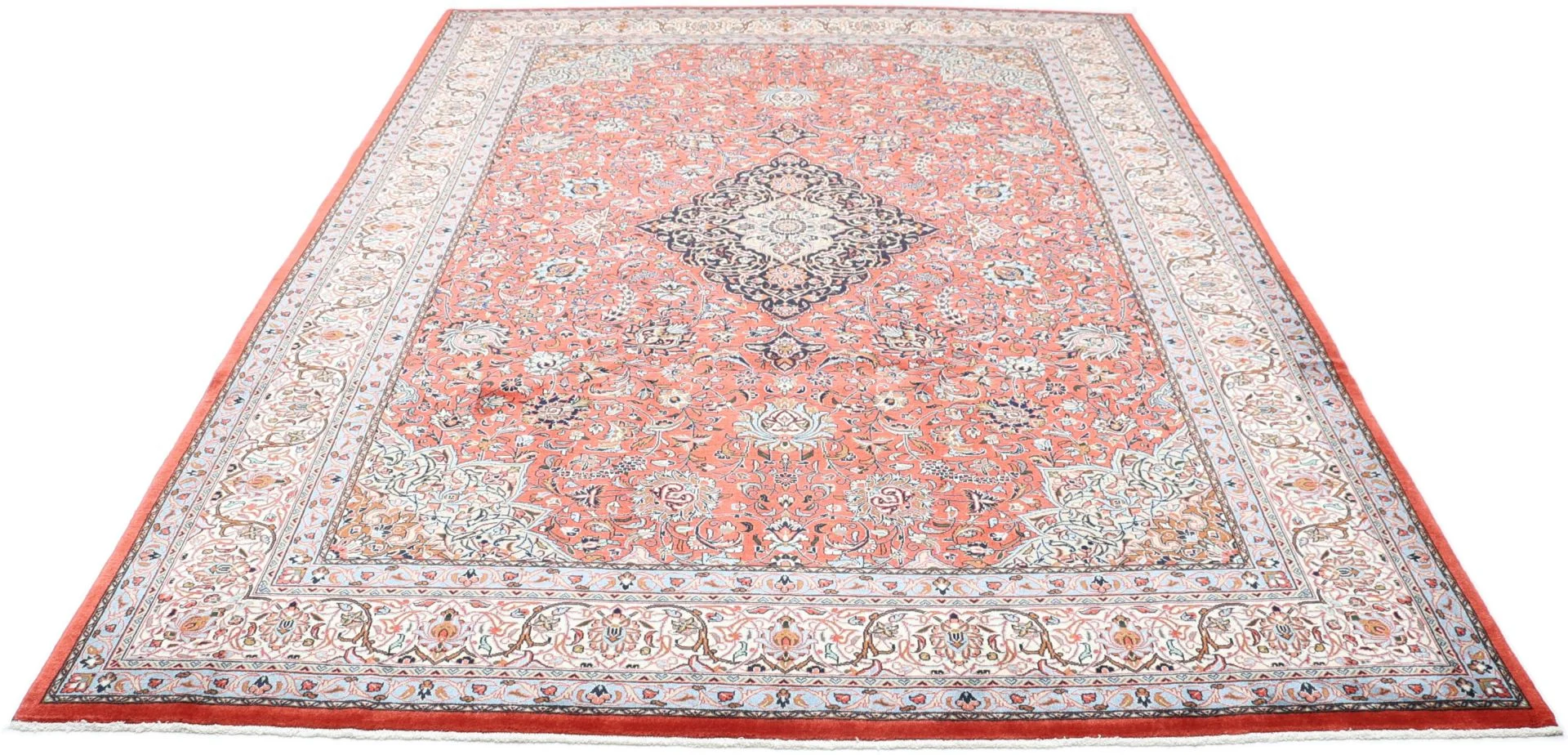 Hand-Knotted Wool Sarouk Persian Rug, 261 × 348 cm