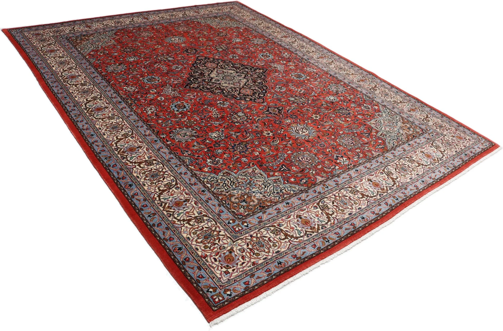 Hand-Knotted Wool Sarouk Persian Rug, 261 × 348 cm