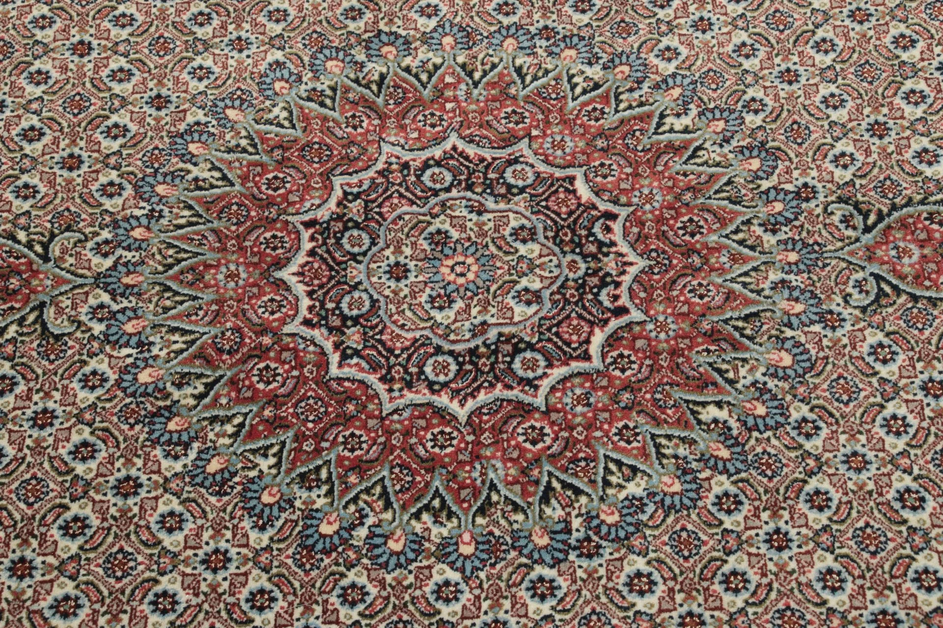 Hand-Knotted Wool Moud Persian Rug, 150 × 196 cm