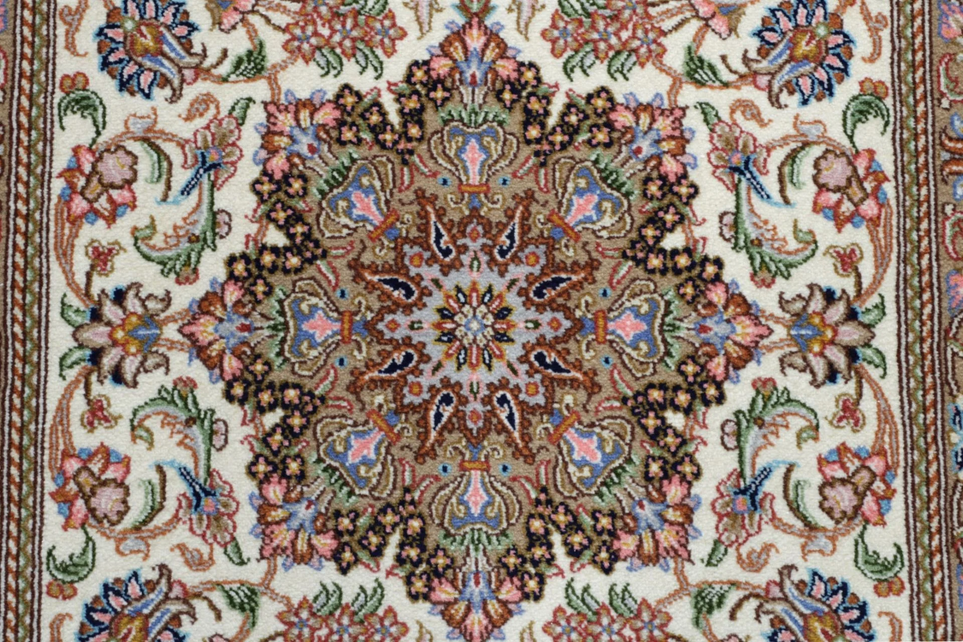 Hand-Knotted Wool Qom Persian Rug, 80 × 310 cm