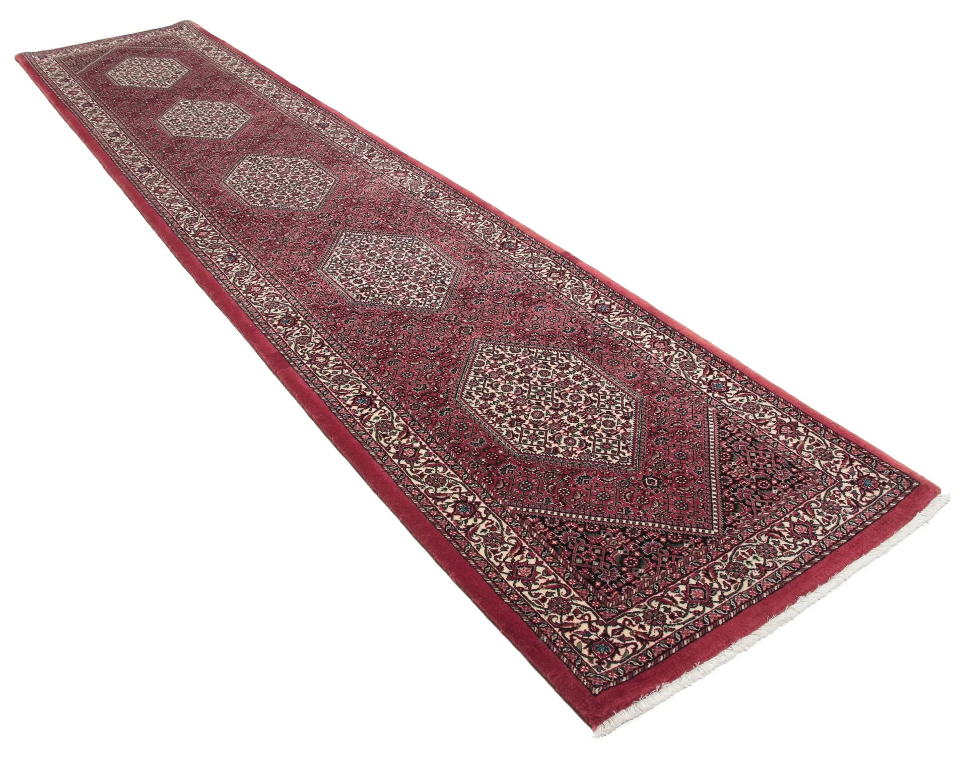 perserteppich-bidjar-83-x-405-cm-schurwolle-seide-handgeknupft-3 Hand-Knotted Wool & Silk Bijar Persian Rug, 83 × 405 cm