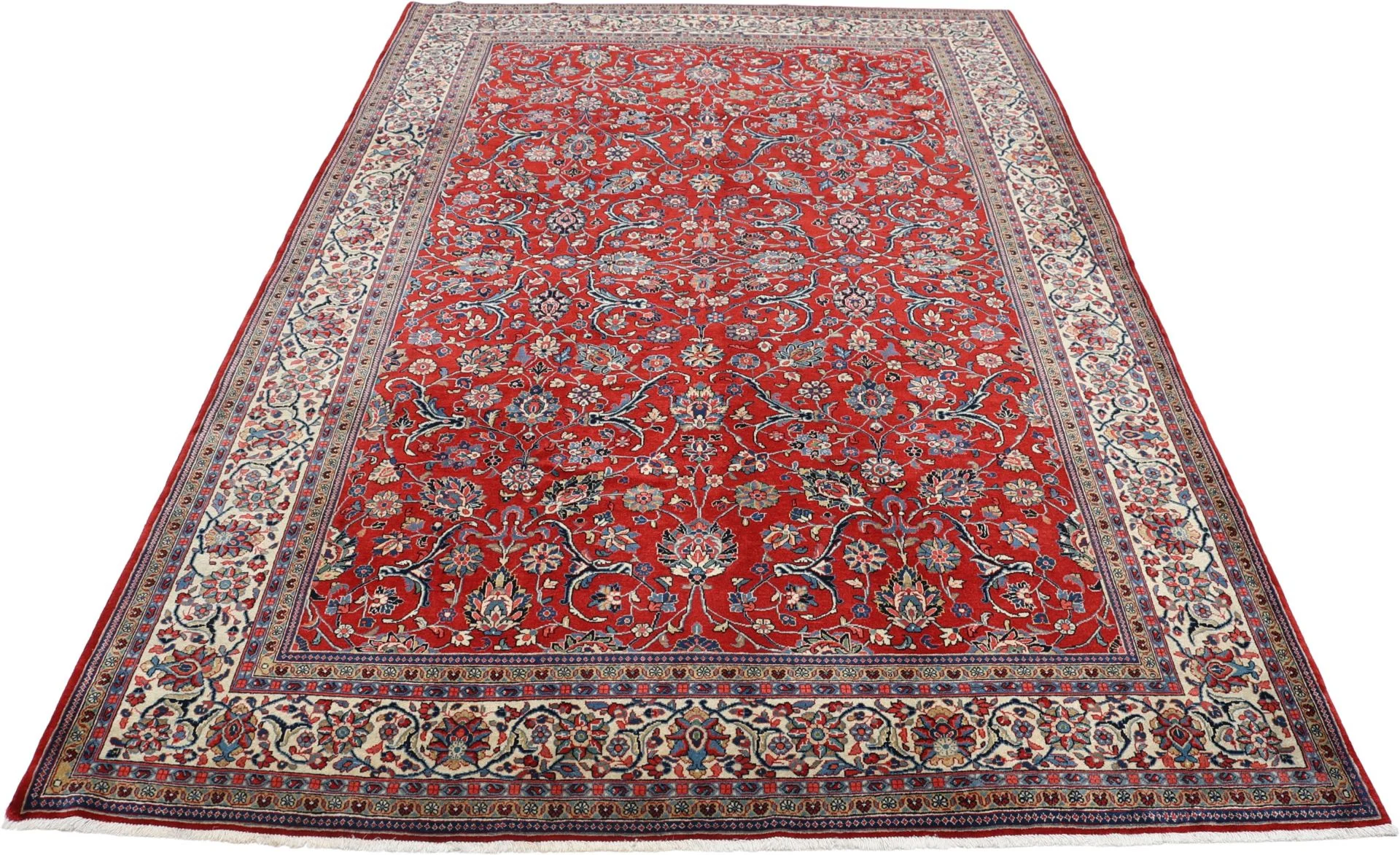 Hand-Knotted Wool Sarouk Persian Rug, 218 × 320 cm