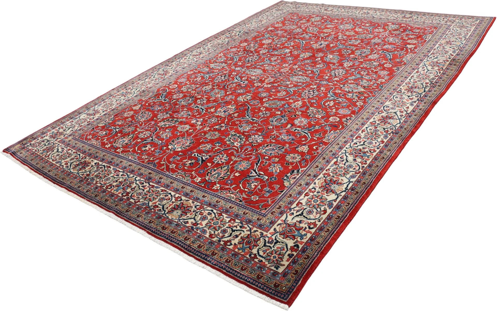 Hand-Knotted Wool Sarouk Persian Rug, 218 × 320 cm