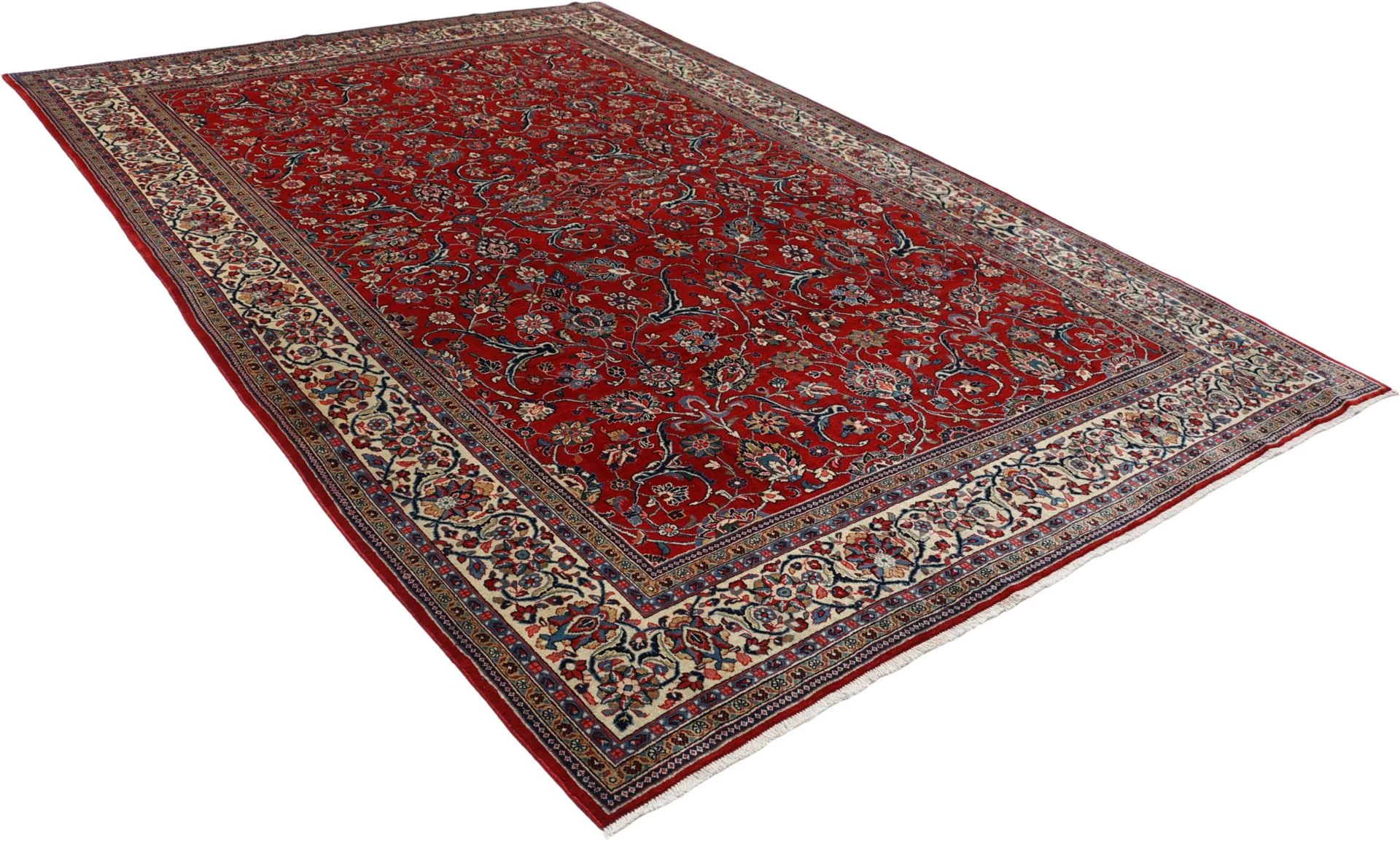 Hand-Knotted Wool Sarouk Persian Rug, 218 × 320 cm