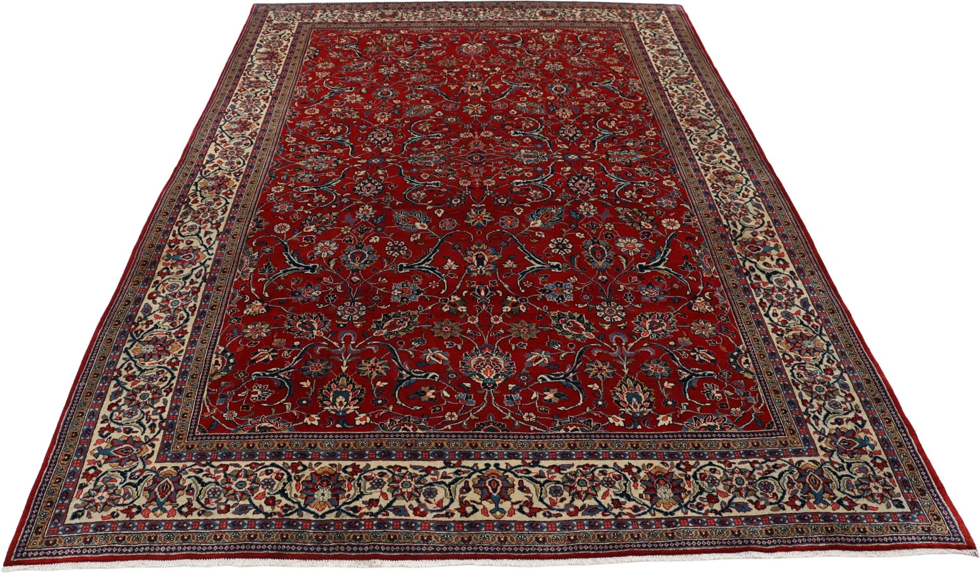 Hand-Knotted Wool Sarouk Persian Rug, 218 × 320 cm