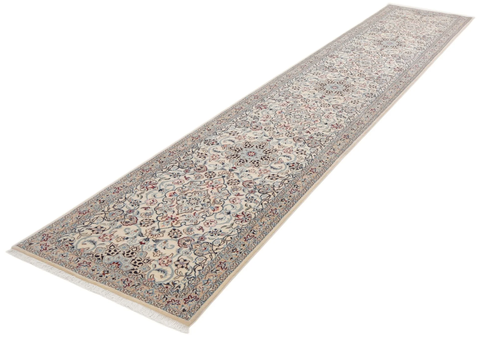 perserteppich-nain-80-x-420-cm-schurwolle-seide-handgeknupft-2 Nain Persian Rug — hand-knotted, 80 × 420 cm, Wool & Silk