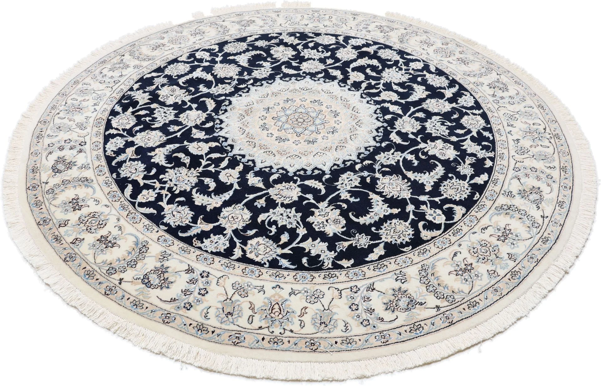 Nain Persian Rug — hand-knotted, 202 × 202 cm, Wool