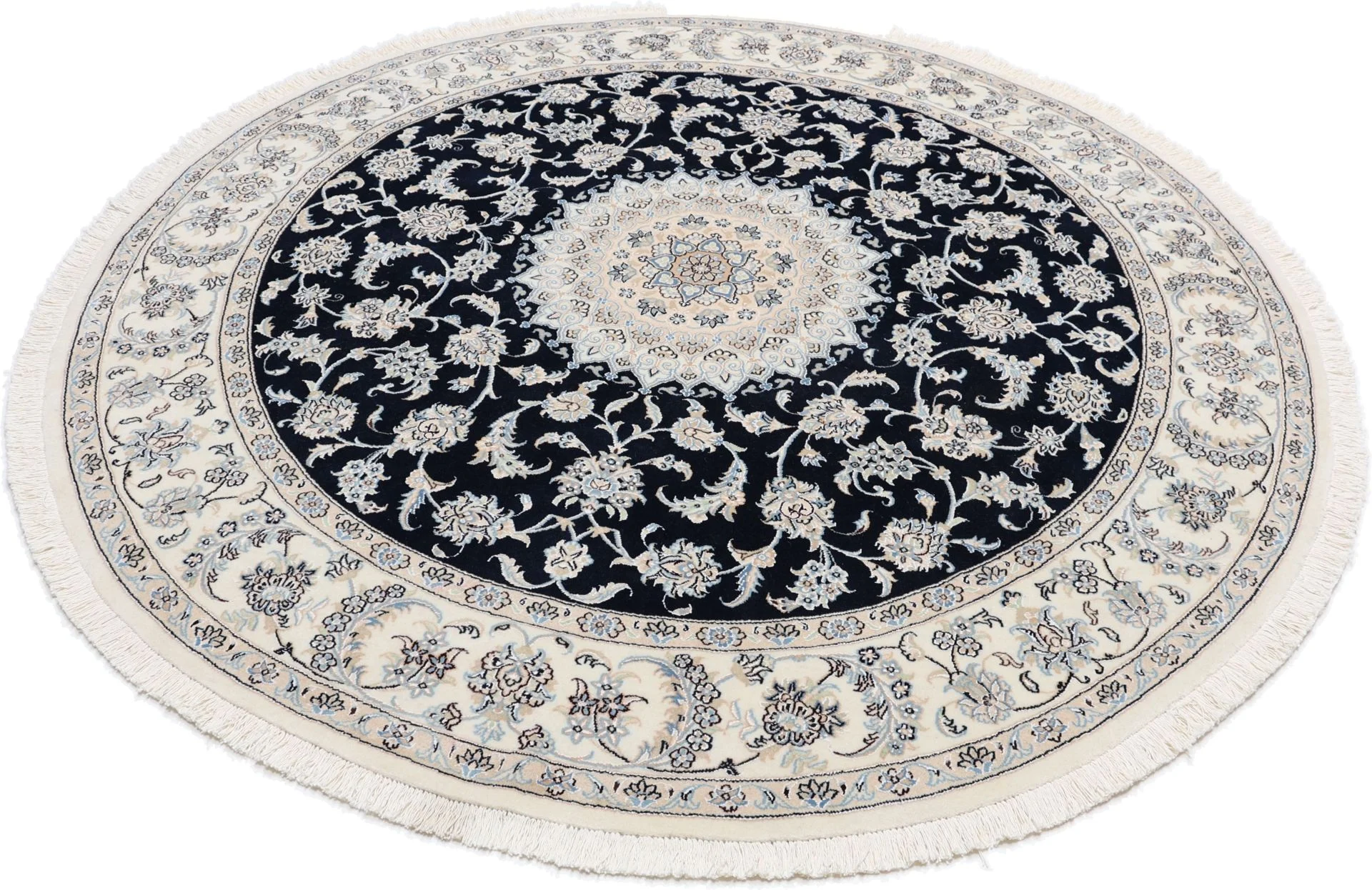 Nain Persian Rug — hand-knotted, 202 × 202 cm, Wool