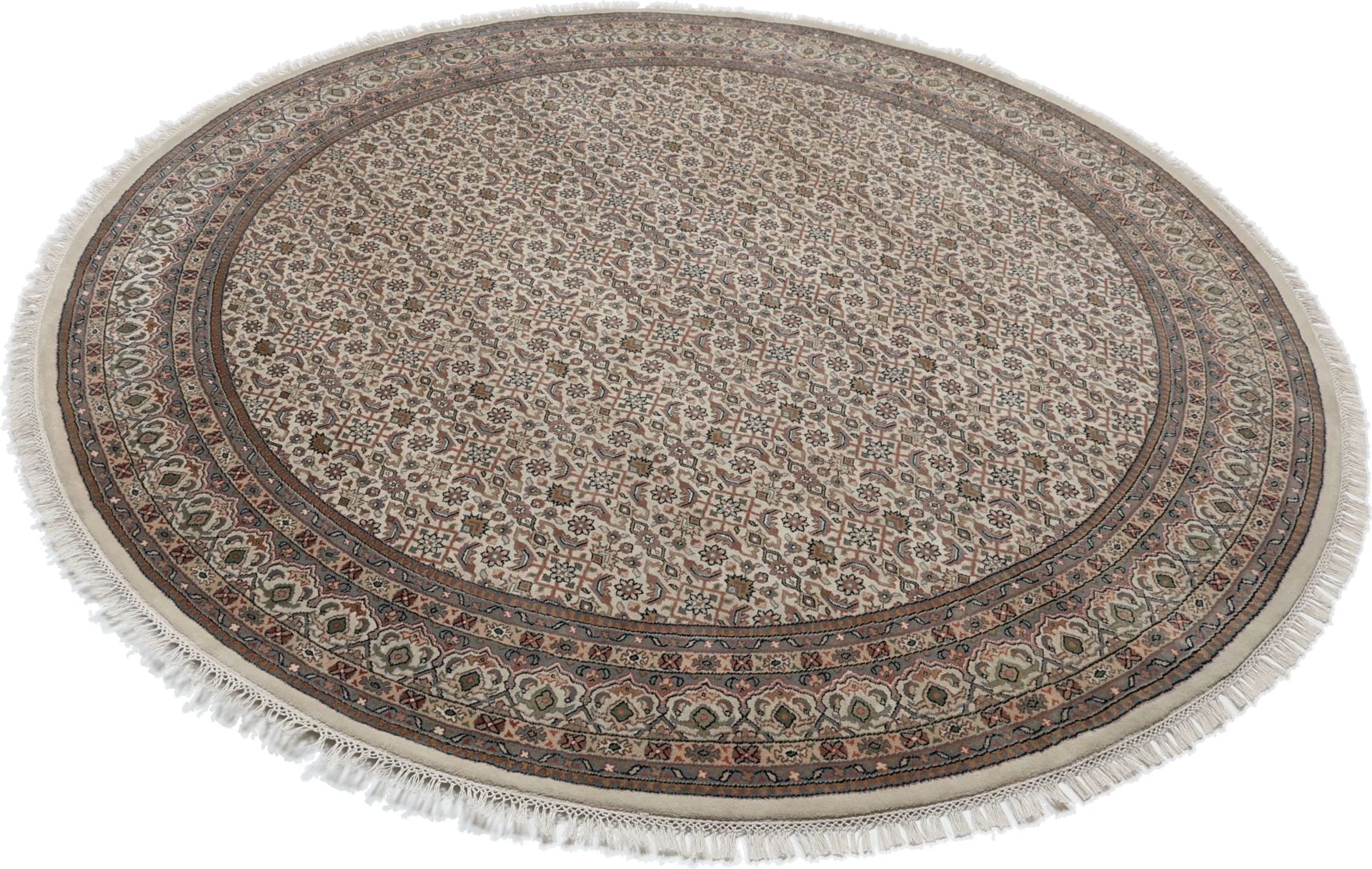 Bijar Indian Rug — hand-knotted, 246 × 246 cm, Wool