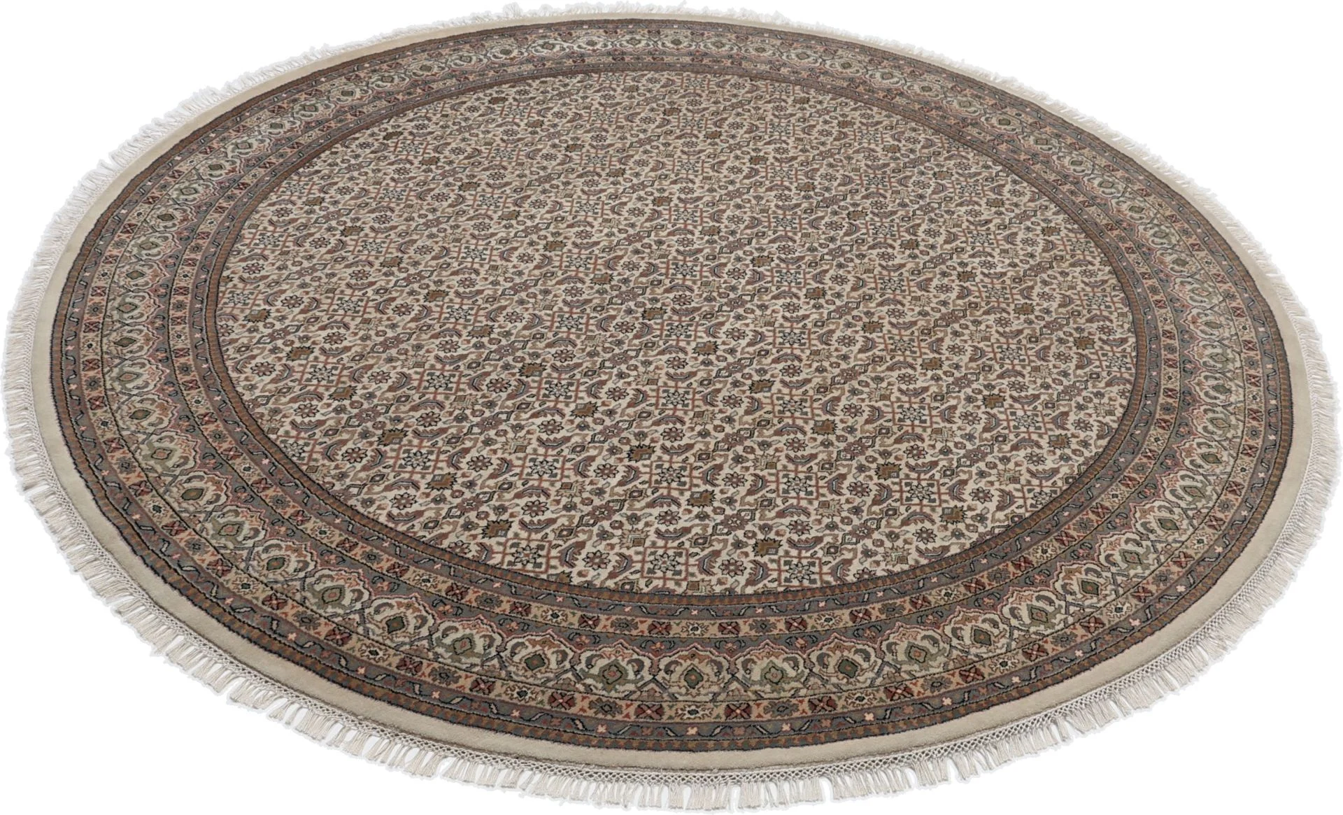 Bijar Indian Rug — hand-knotted, 246 × 246 cm, Wool