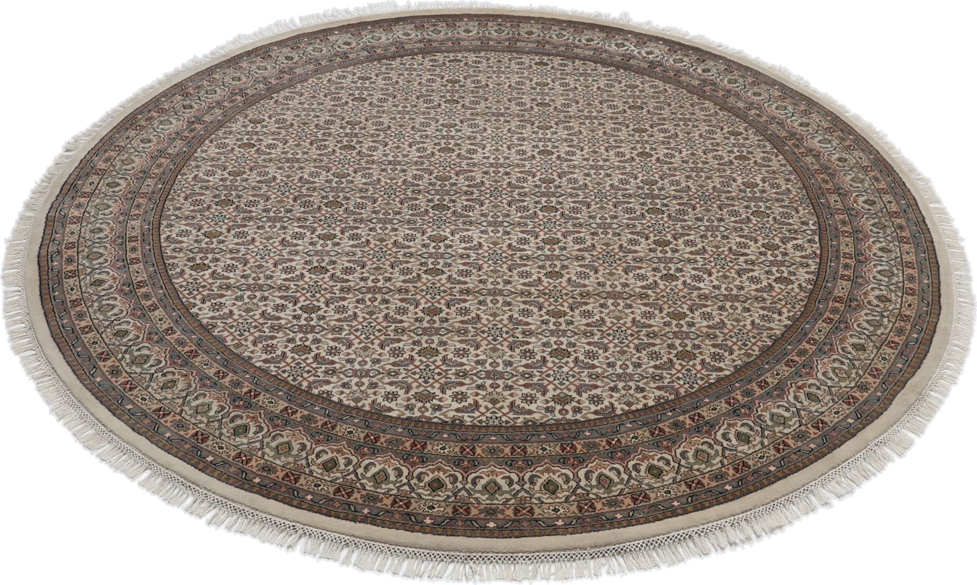 Bijar Indian Rug — hand-knotted, 246 × 246 cm, Wool