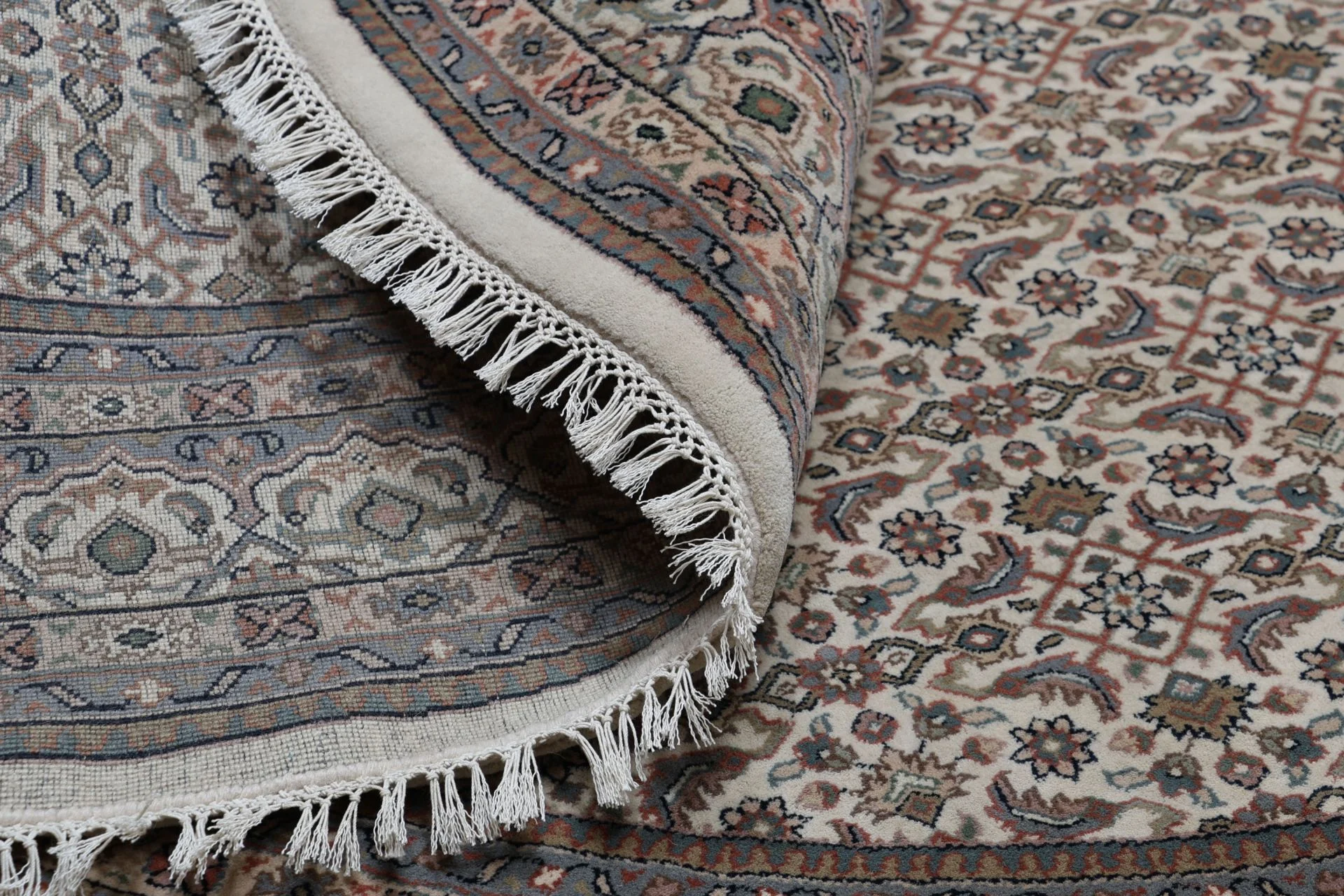 Bijar Indian Rug — hand-knotted, 246 × 246 cm, Wool