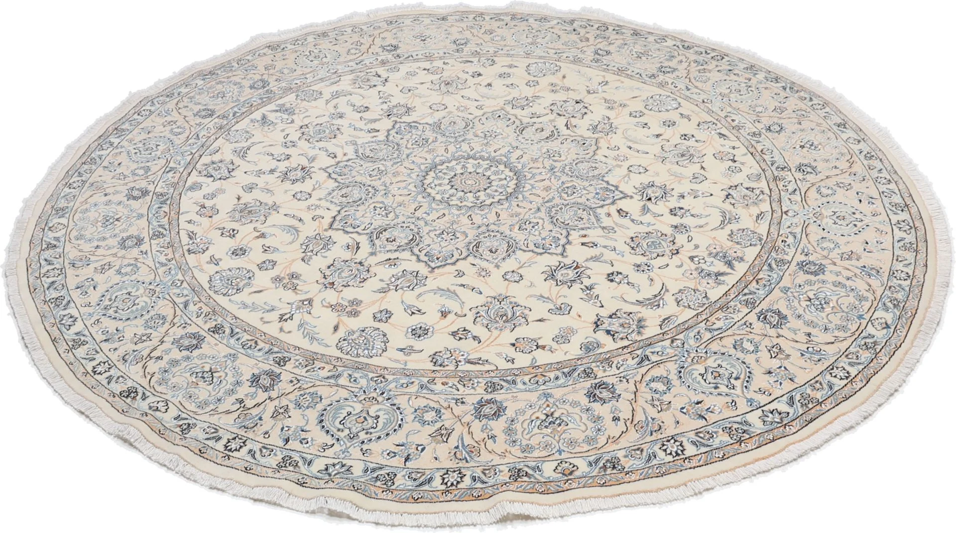 Hand-Knotted Wool Nain Persian Rug, 250 × 250 cm