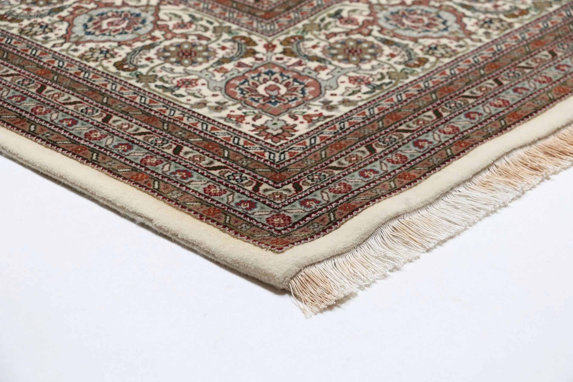 Hand-Knotted Wool Tabriz Indian Rug, 299 × 391 cm