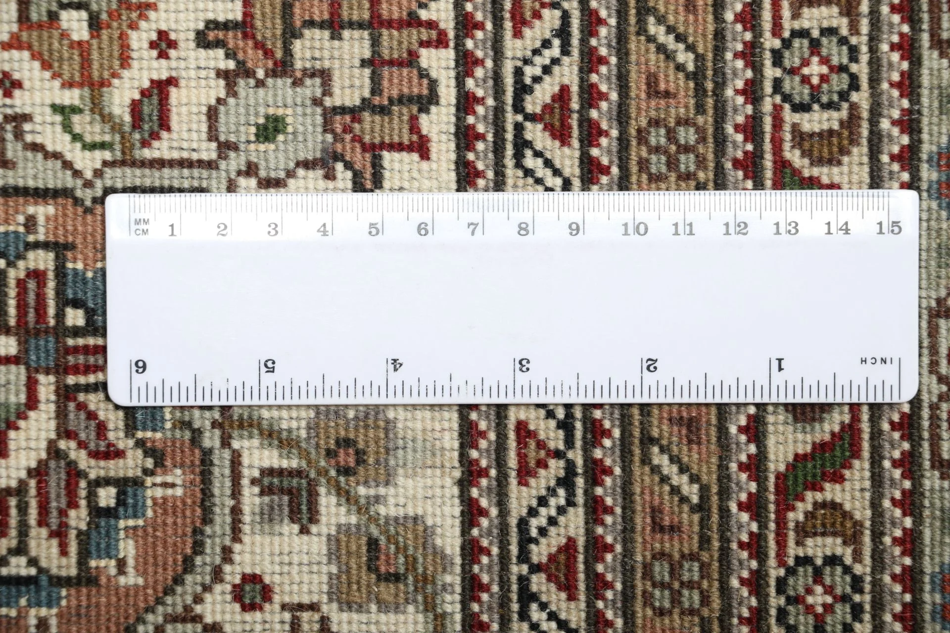 Hand-Knotted Wool Tabriz Indian Rug, 298 × 397 cm