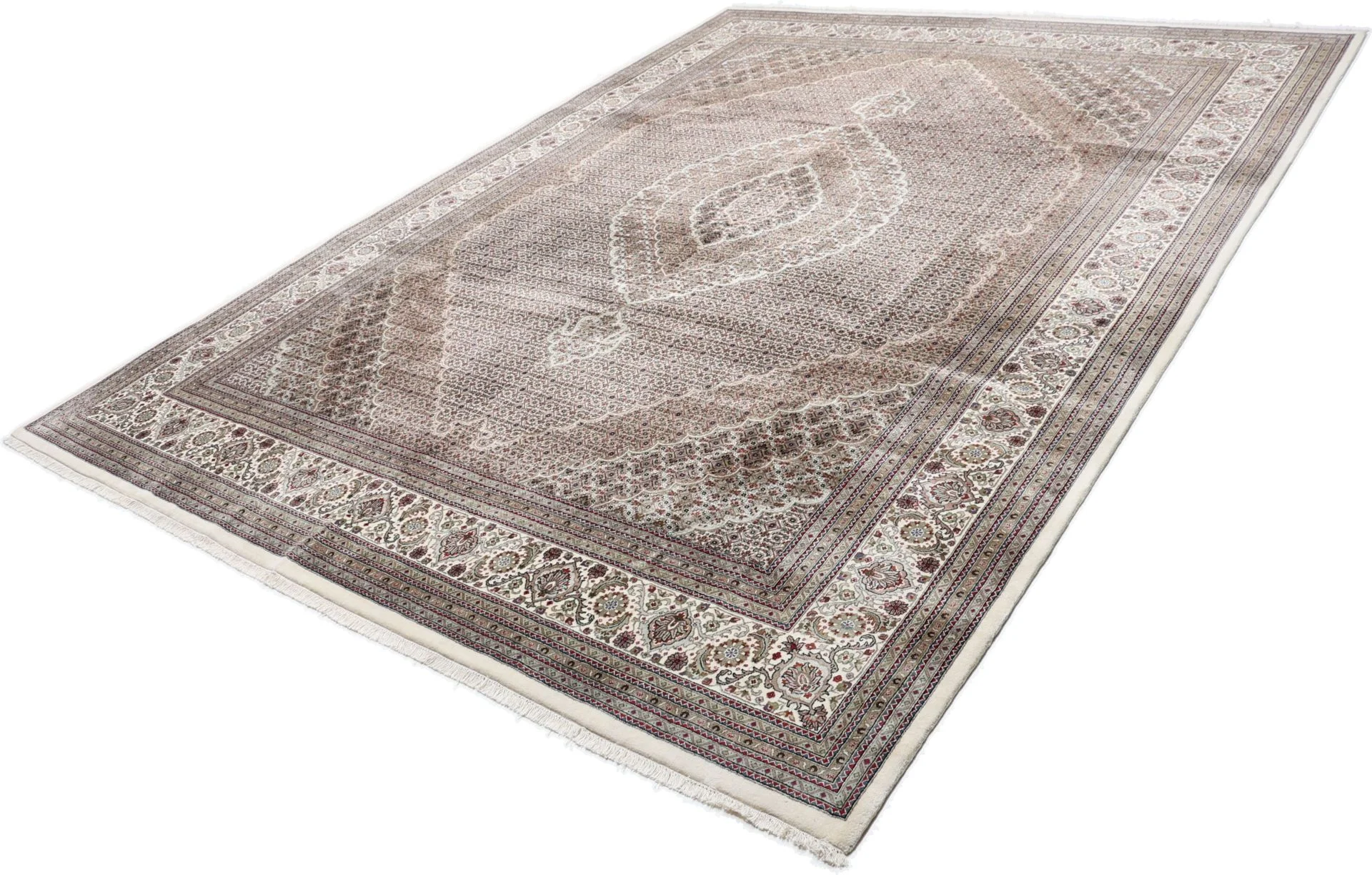 Tabriz Indian Rug — hand-knotted, 298 × 396 cm, Wool