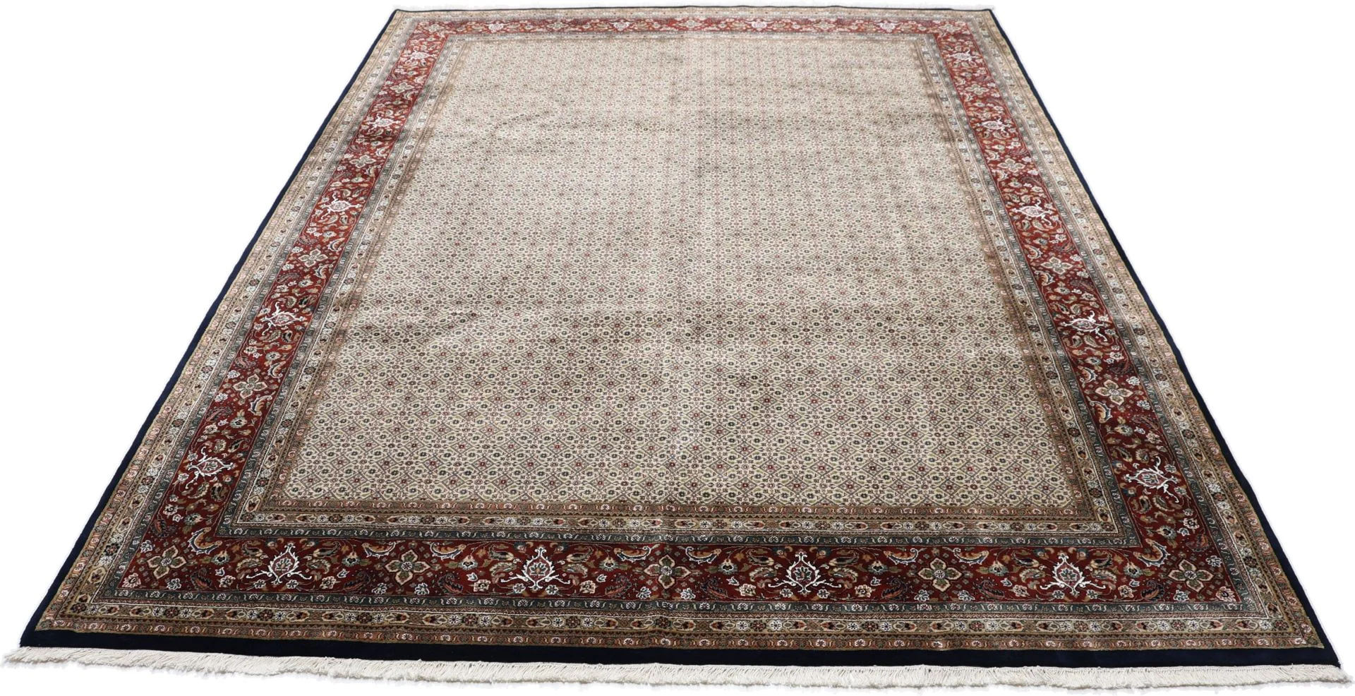 Moud Indian Rug — hand-knotted, 299 × 397 cm, Wool