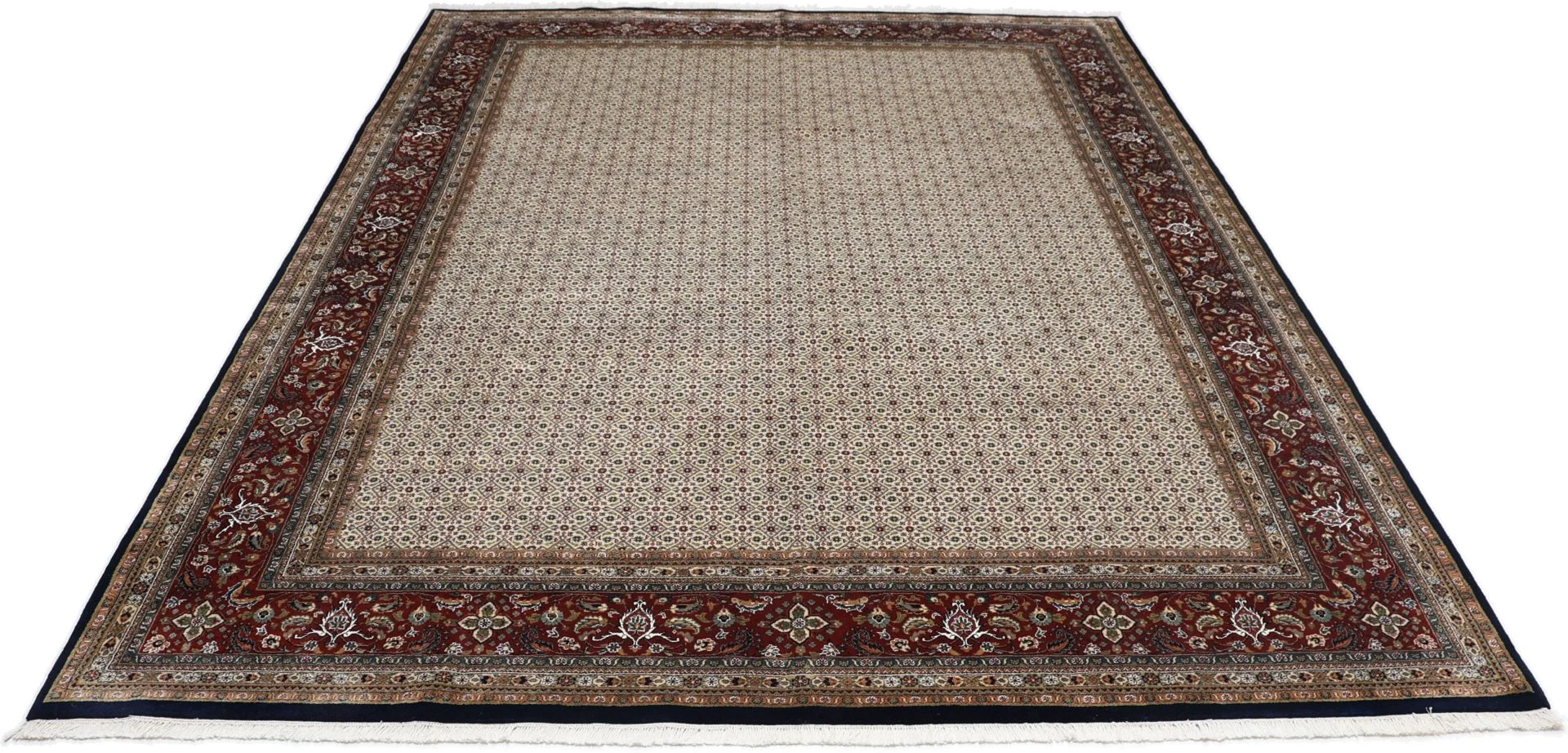 Moud Indian Rug — hand-knotted, 299 × 397 cm, Wool