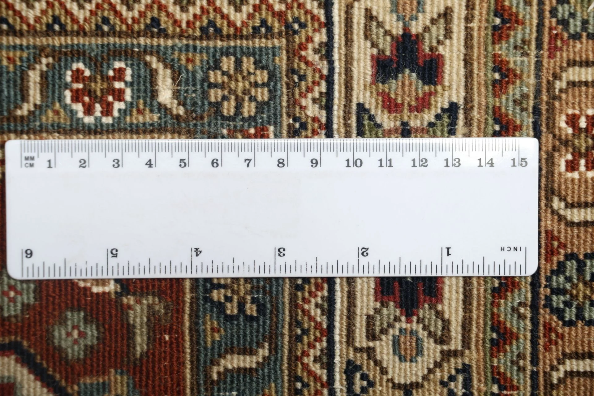 Moud Indian Rug — hand-knotted, 299 × 397 cm, Wool
